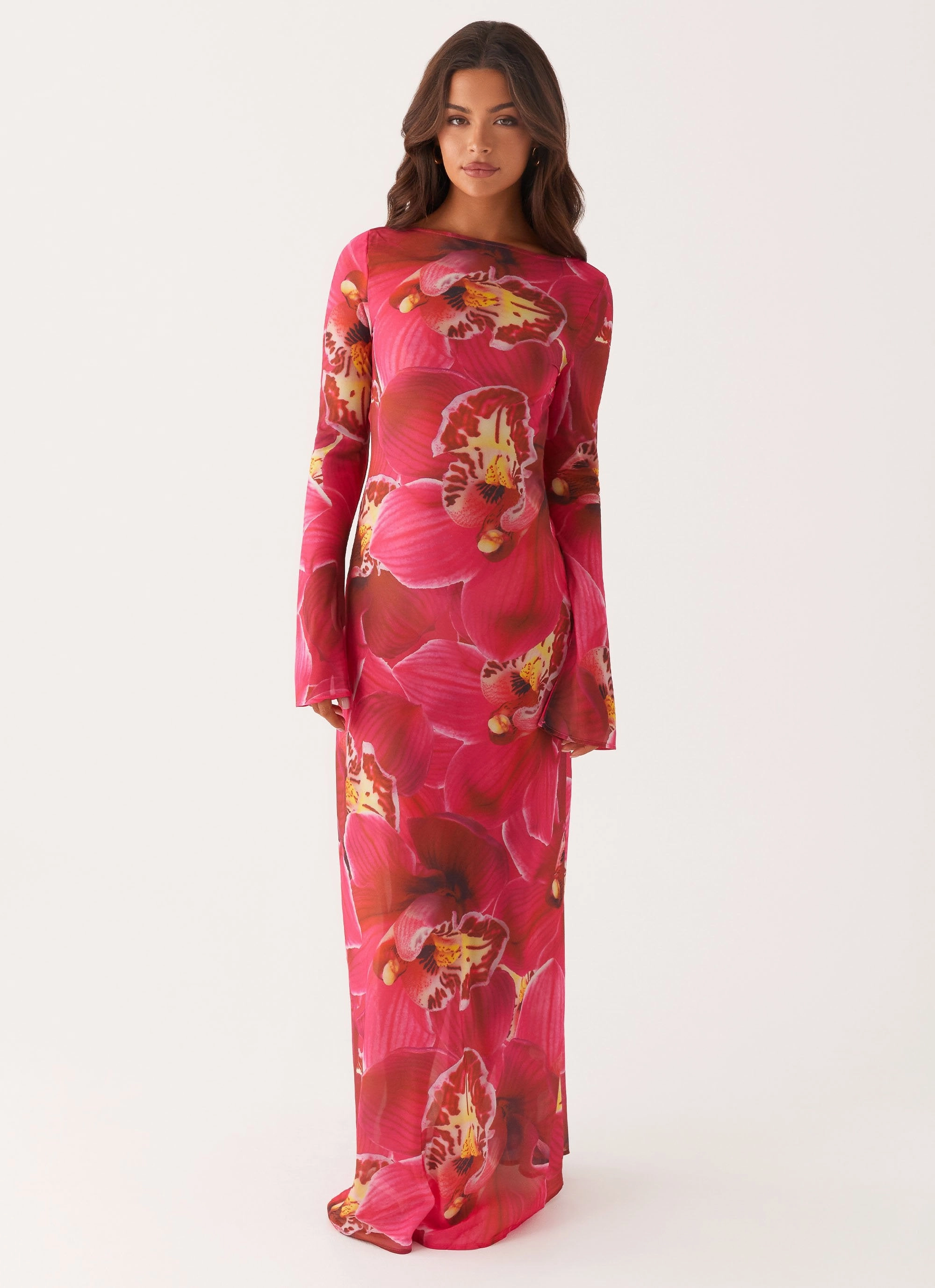 Warm Pink Lorde Maxi Dress - Orchid Pink