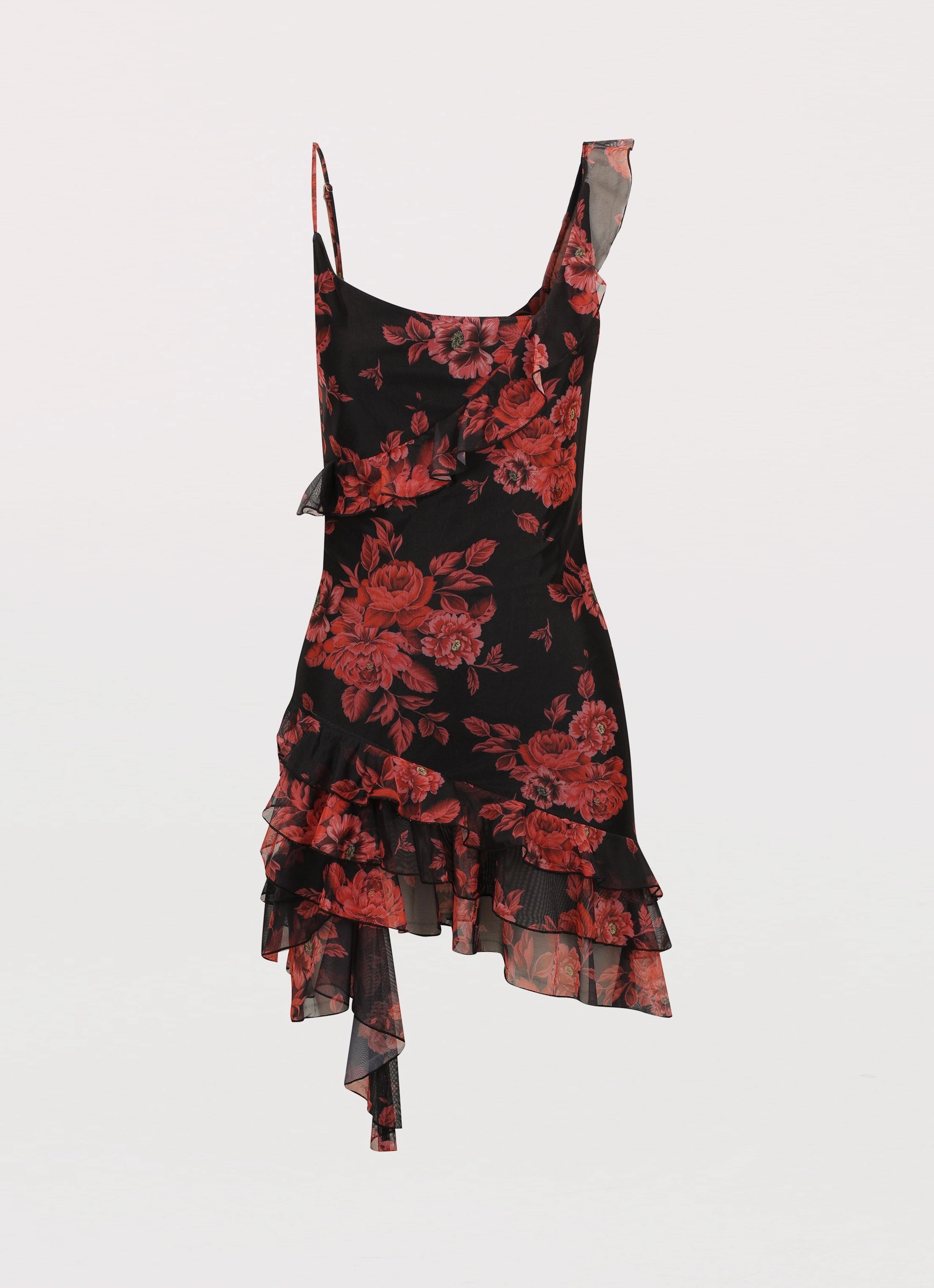 Love You Mesh Mini Dress - Midnight Rosa Sleek Presence