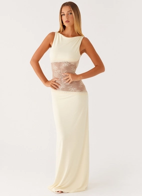 Comfortable Shape Pop Texture Lucinda Maxi Dress - Yellow