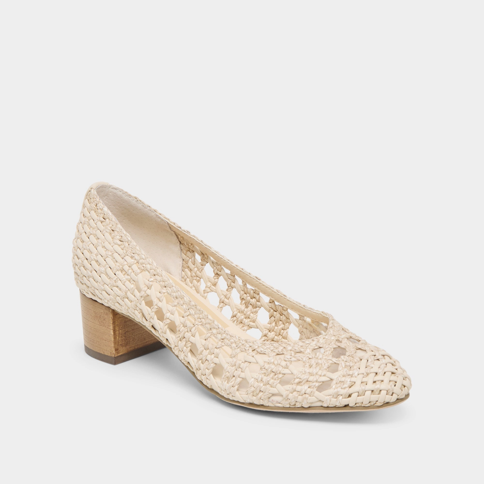 Daily Edge gift pick LULA HEELS IVORY MULTI WOVEN RAFFIA