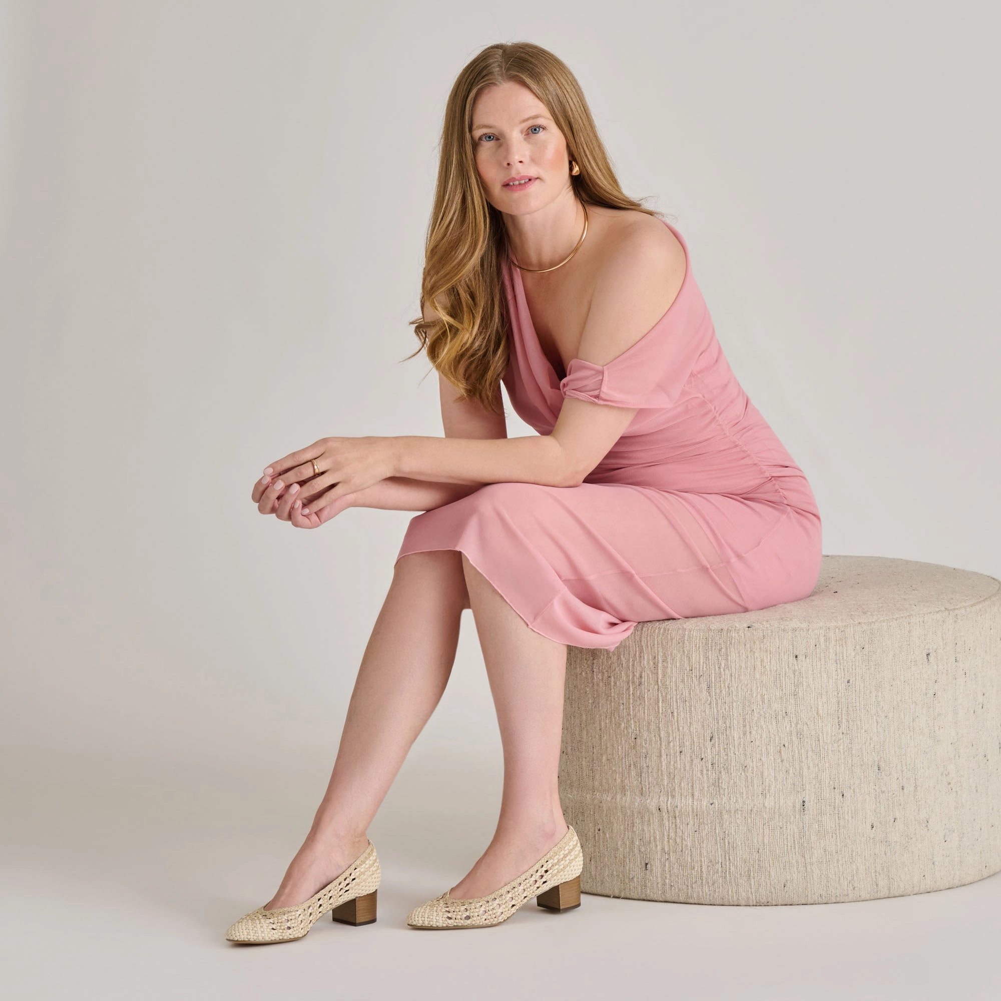 LULA HEELS IVORY MULTI WOVEN RAFFIA Easy To Clean