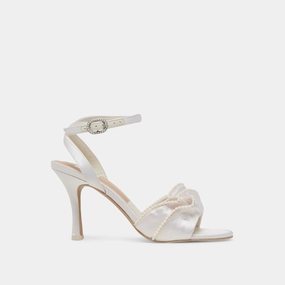 LUNETE PEARL HEELS VANILLA SATIN Business Look