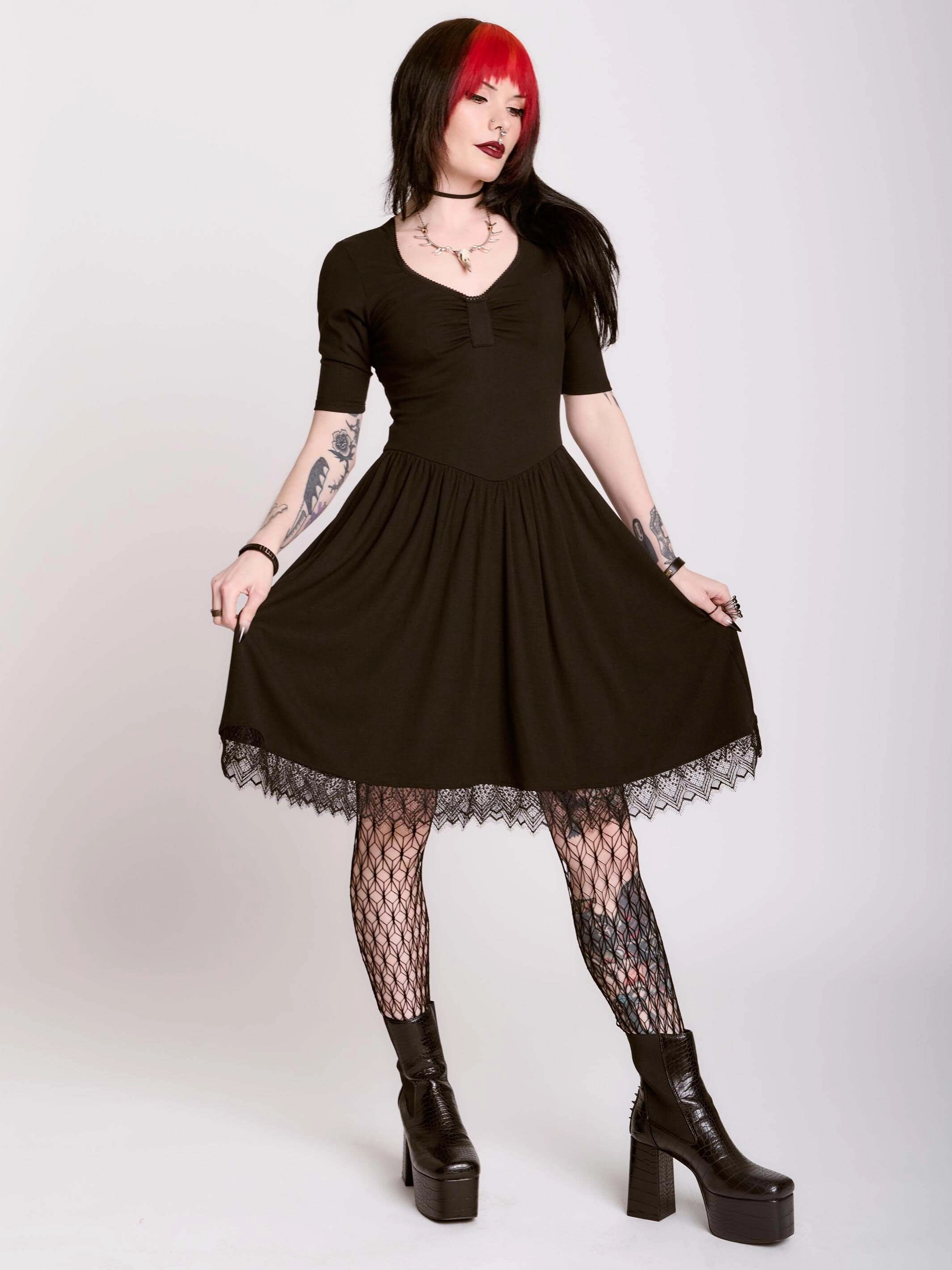 Rib Sweetheart Dress Comfy Flex Sleek and Sleek