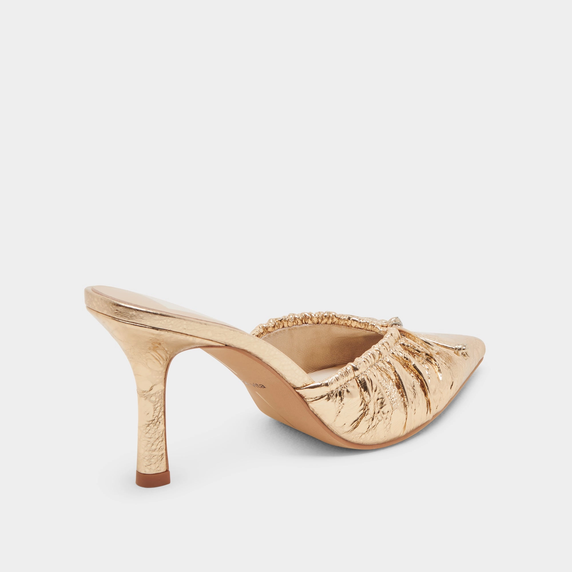 KAIRI HEELS GOLD DISTRESSED LEATHER Luxe Touch mom style