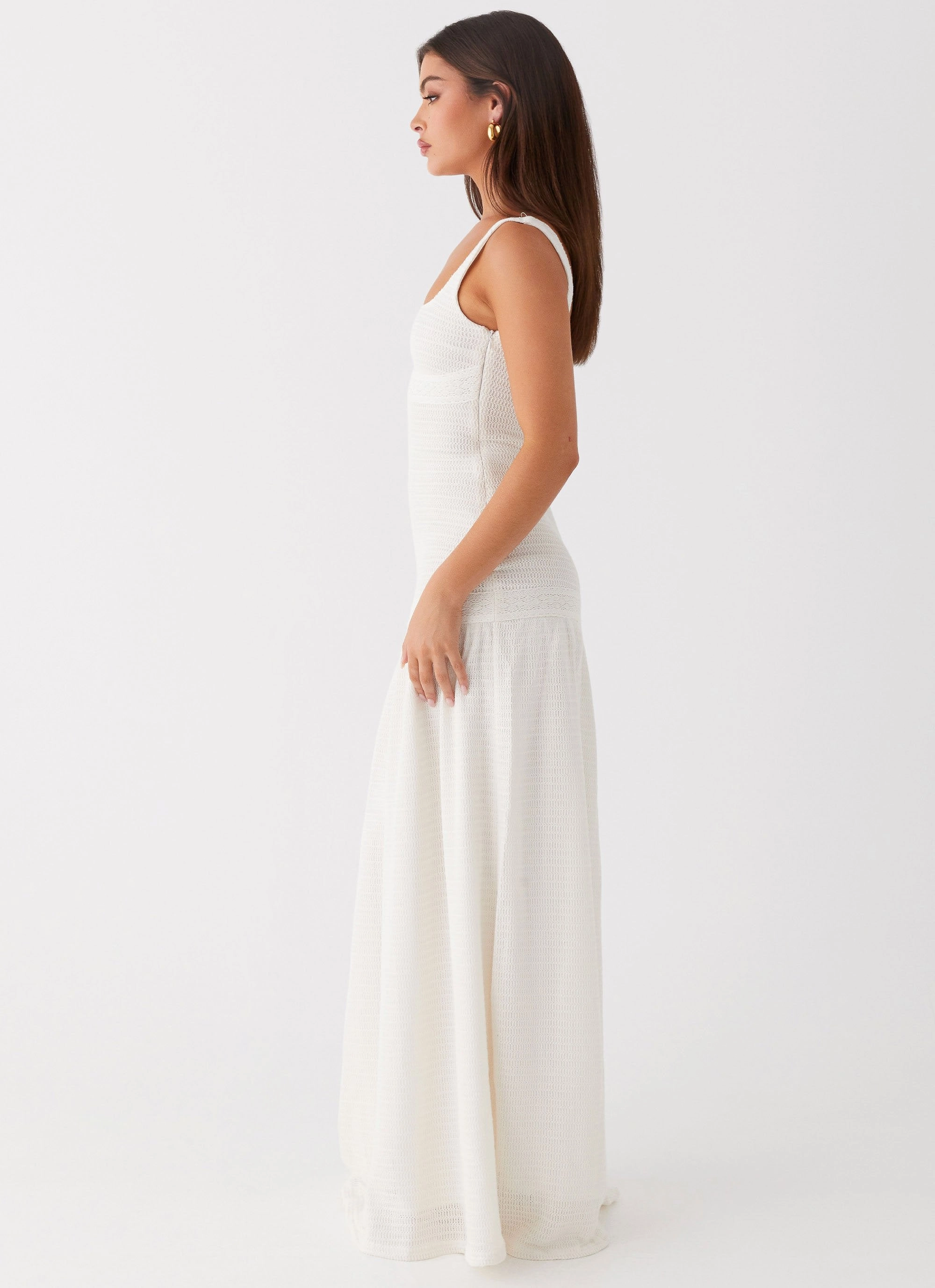 Fashion Layers Bodycon-Fit Lyrical Maxi Dress - Ivory