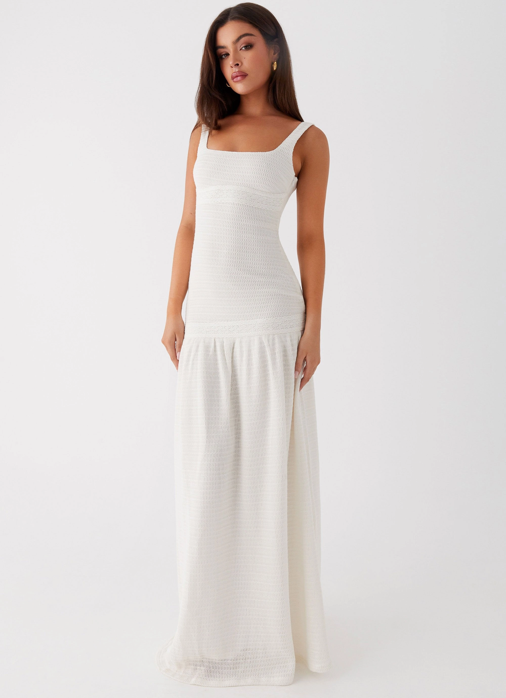 Subtle Charm All-season Lyrical Maxi Dress - Ivory