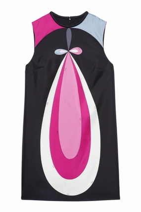 Charming Fit Refined touch Maddalena Print Twill Mini Dress