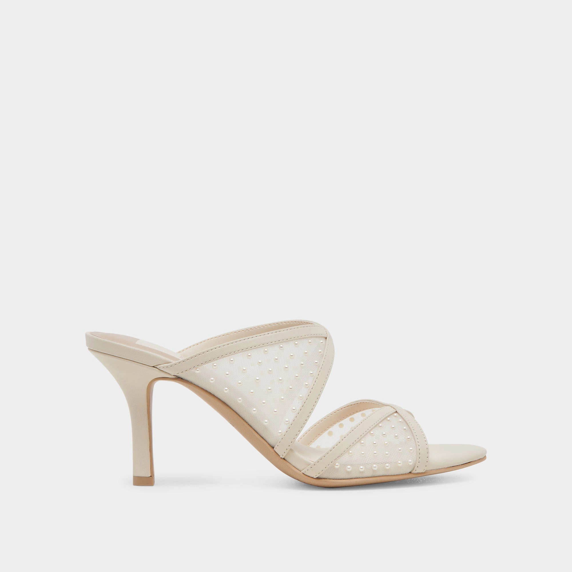 Elegant Arch MANDEL PEARL HEELS IVORY MESH
