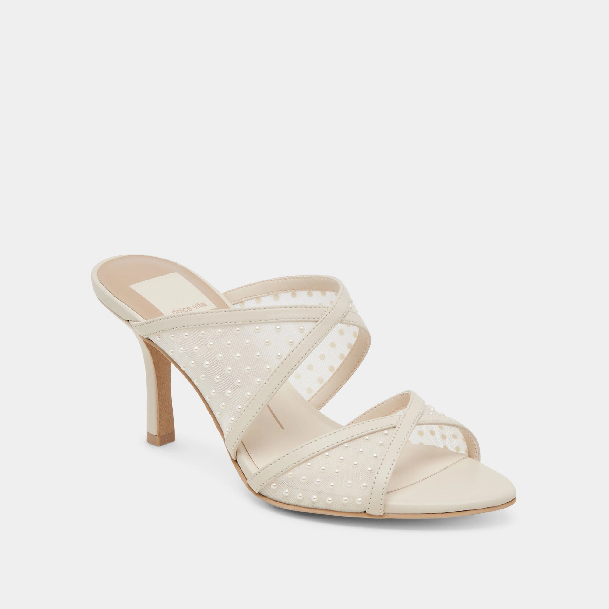 Flawless Fit MANDEL PEARL HEELS IVORY MESH