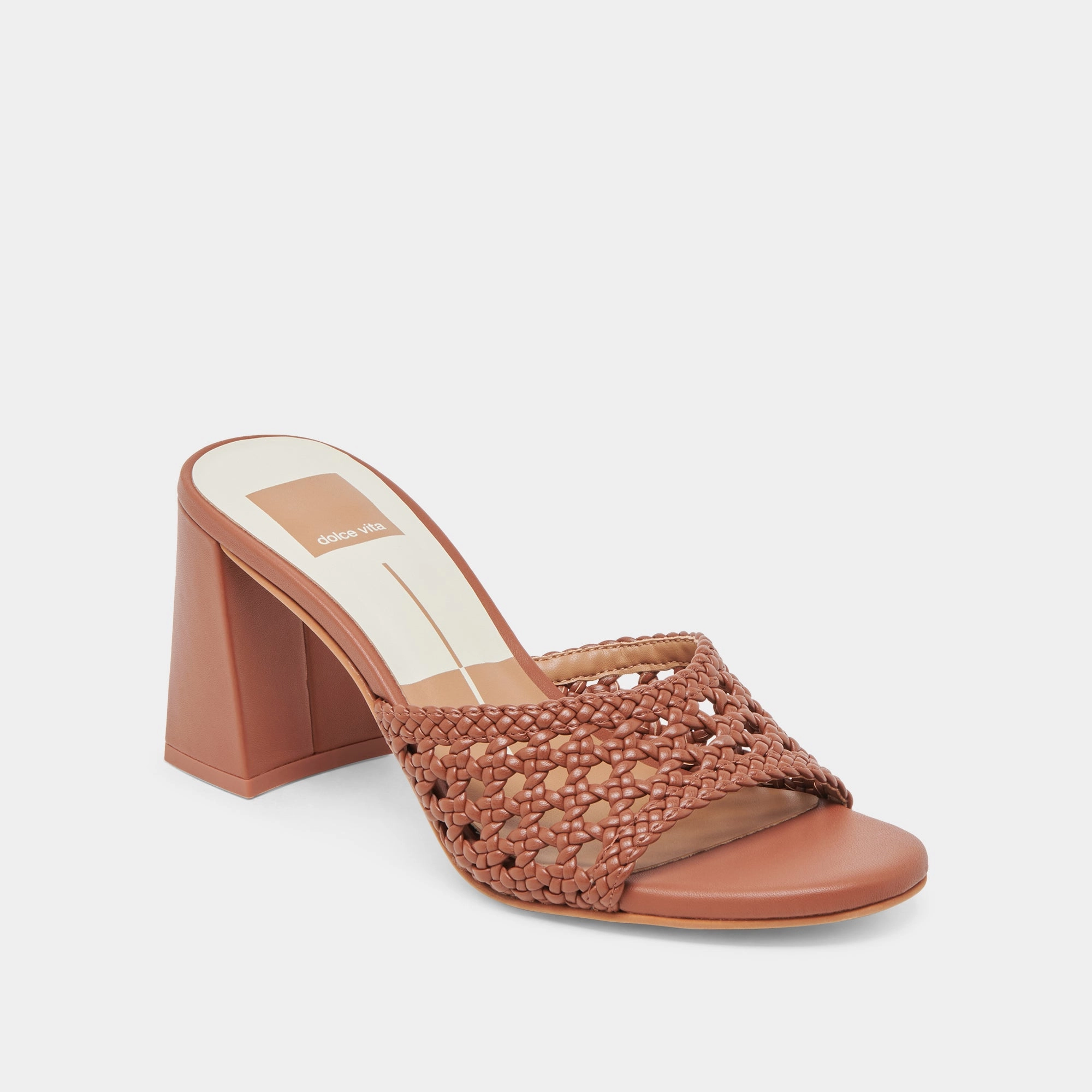 MARGOE HEELS COGNAC WOVEN STELLA Casual Sandals Dressy Boots