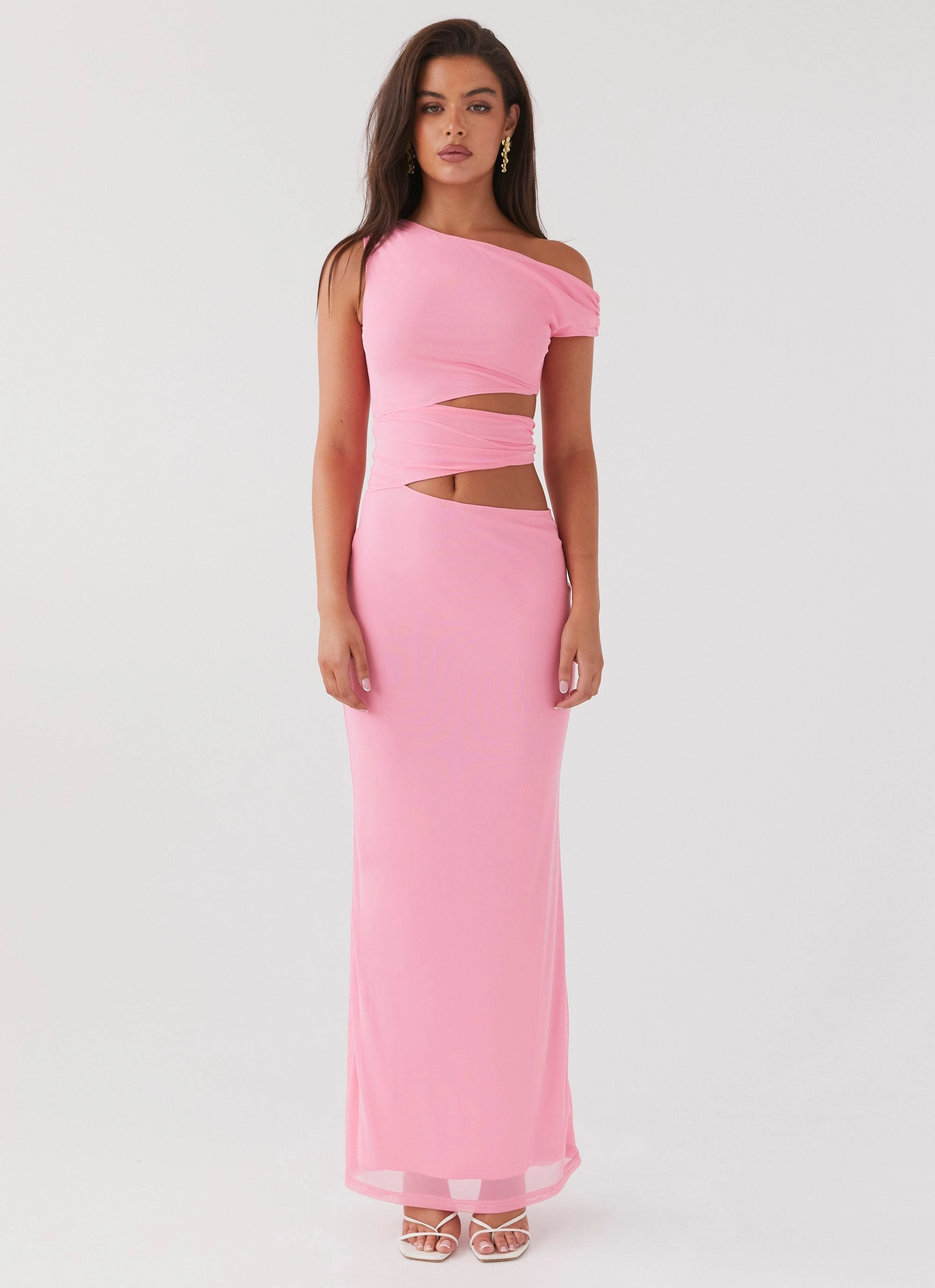 Margot One Shoulder Maxi Dress - Candy All Moments High Cut