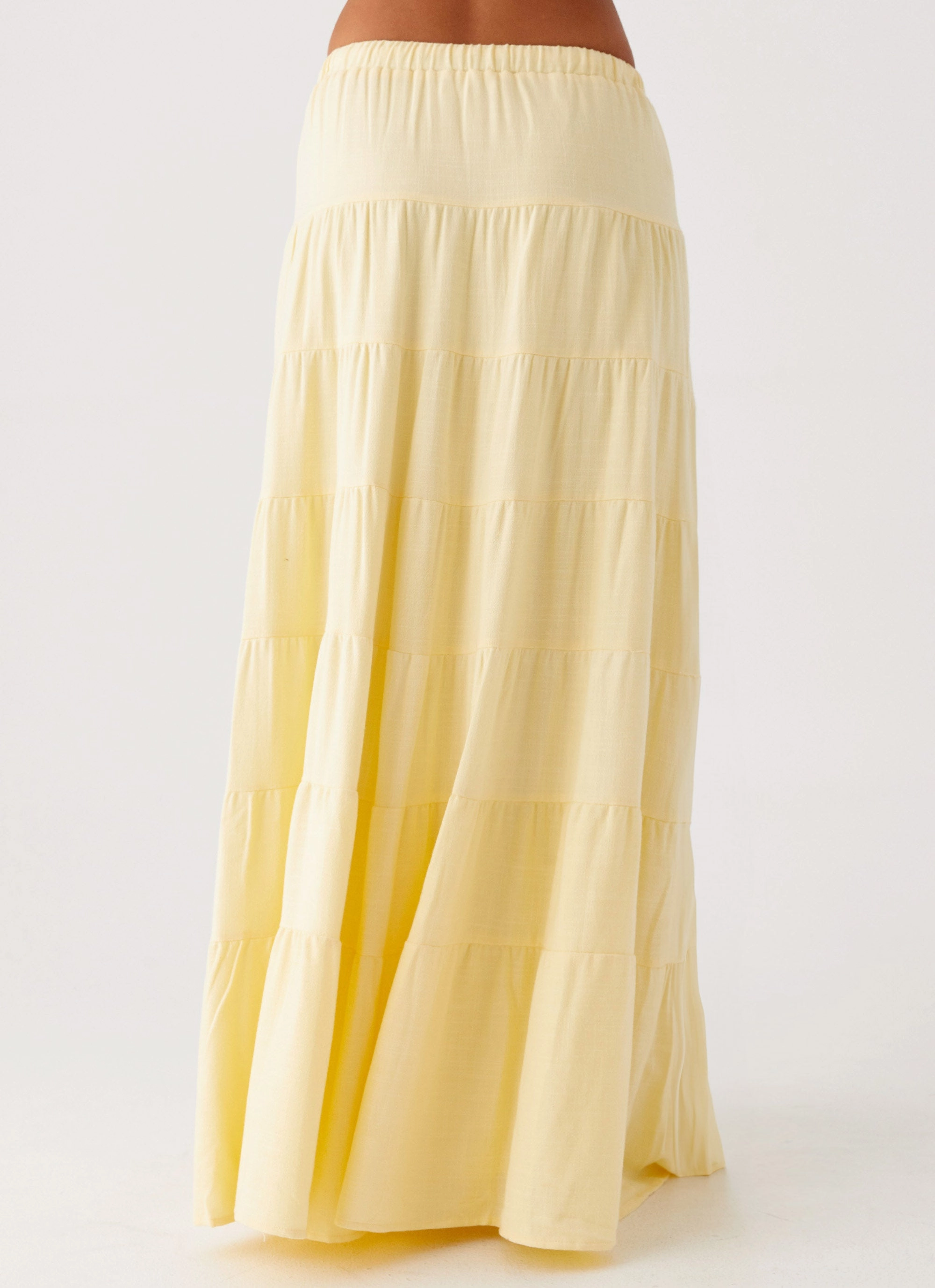 Mariella Linen Maxi Skirt - Yellow Athleisure Inspired Simple Fashion