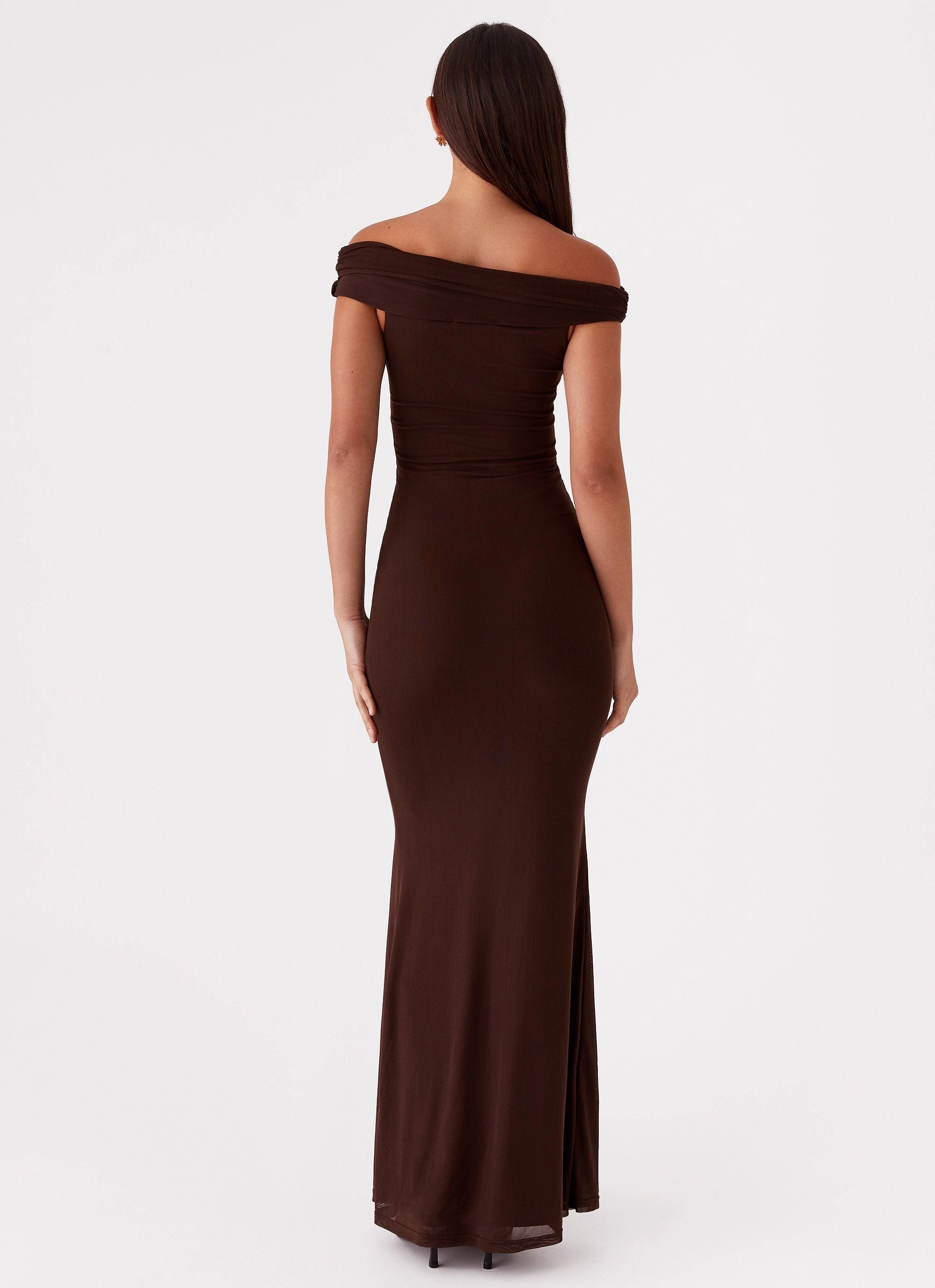 Cool Drape Tactile Feel Marilyn Maxi Dress - Chocolate