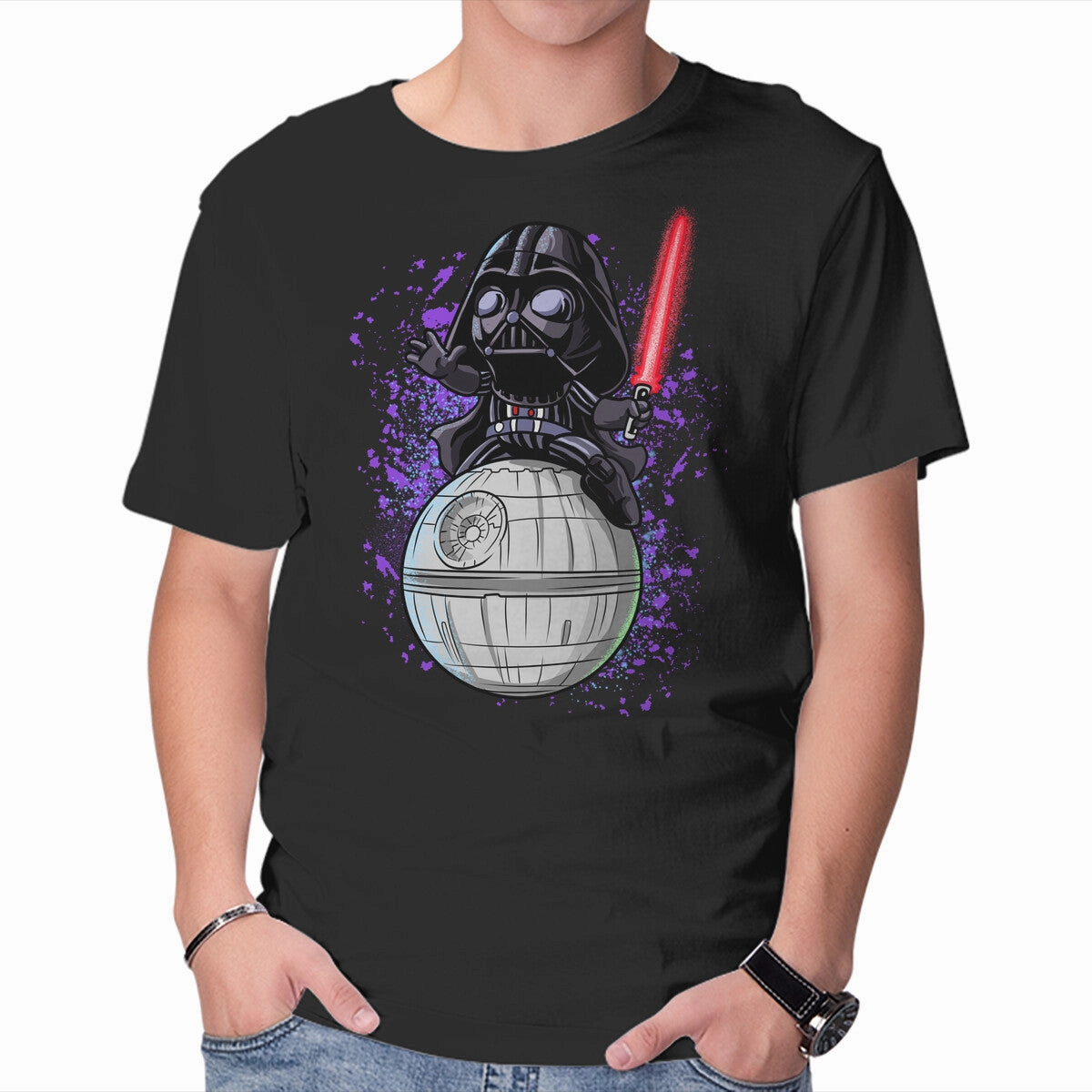 Breathable mesh panel Ribbed collar Master Of The Dark Side