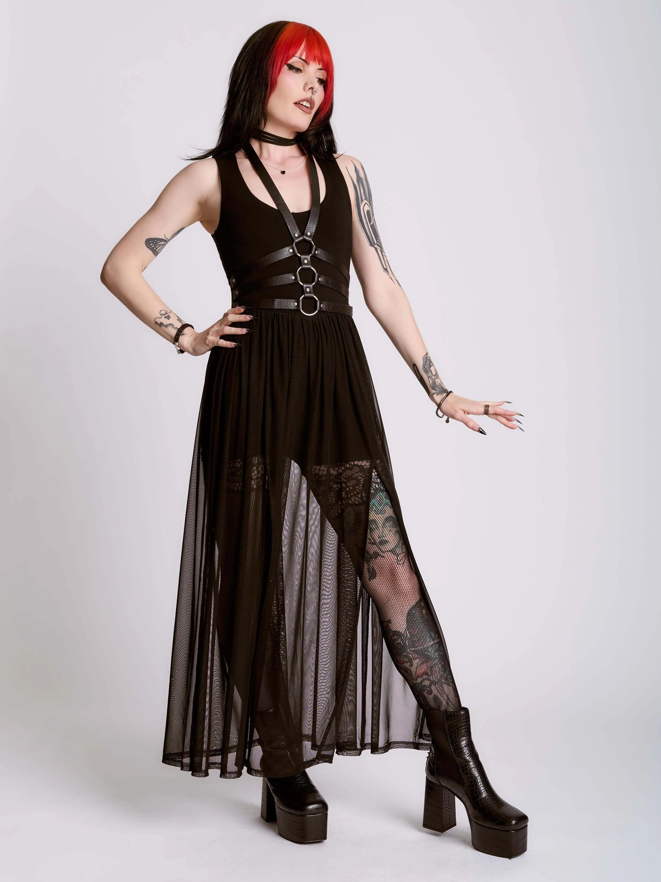 Maxi Mesh Romper Playful-Detail