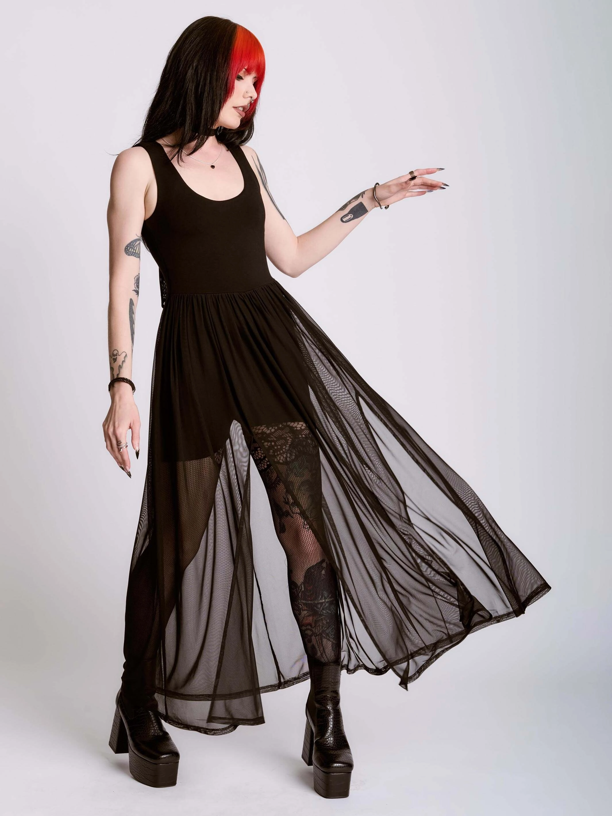 Maxi Mesh Romper Urban Minimalism