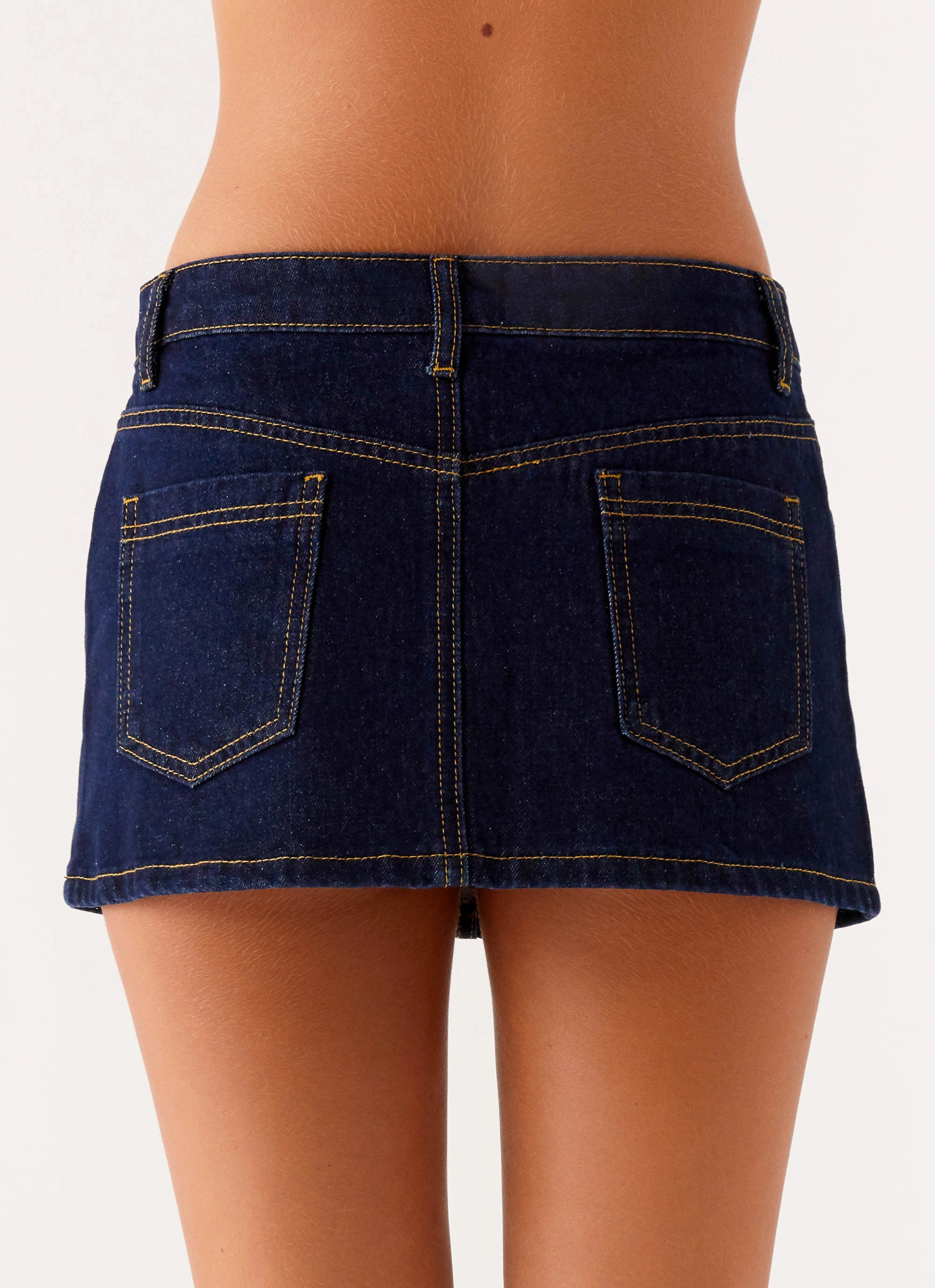 Maysa Low Rise Mini Skirt - Indigo Airy Comfort