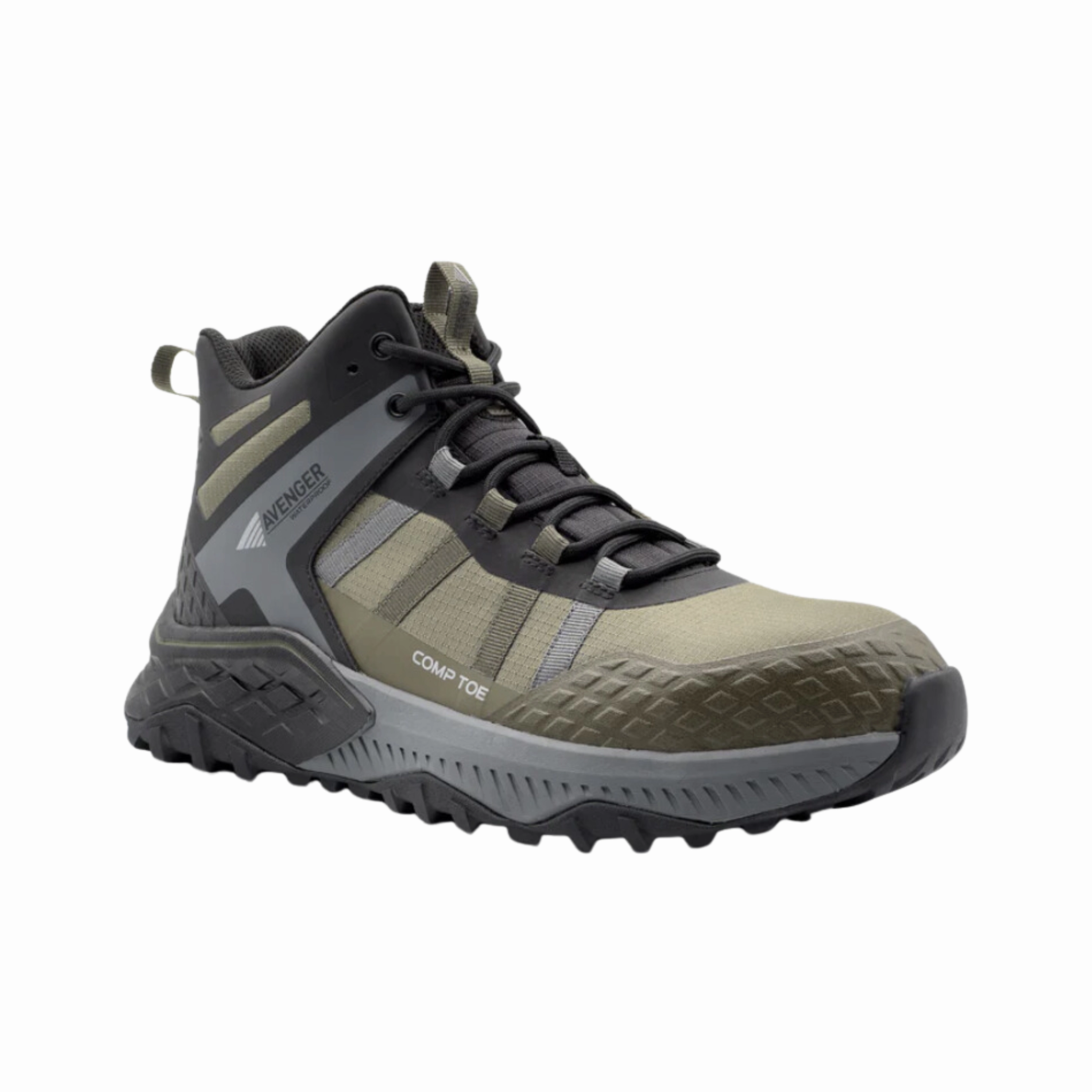Shock Absorbing Urban Traveler Men's Aero Trail Mid (Composite Toe) Boot - Olive (D Width)