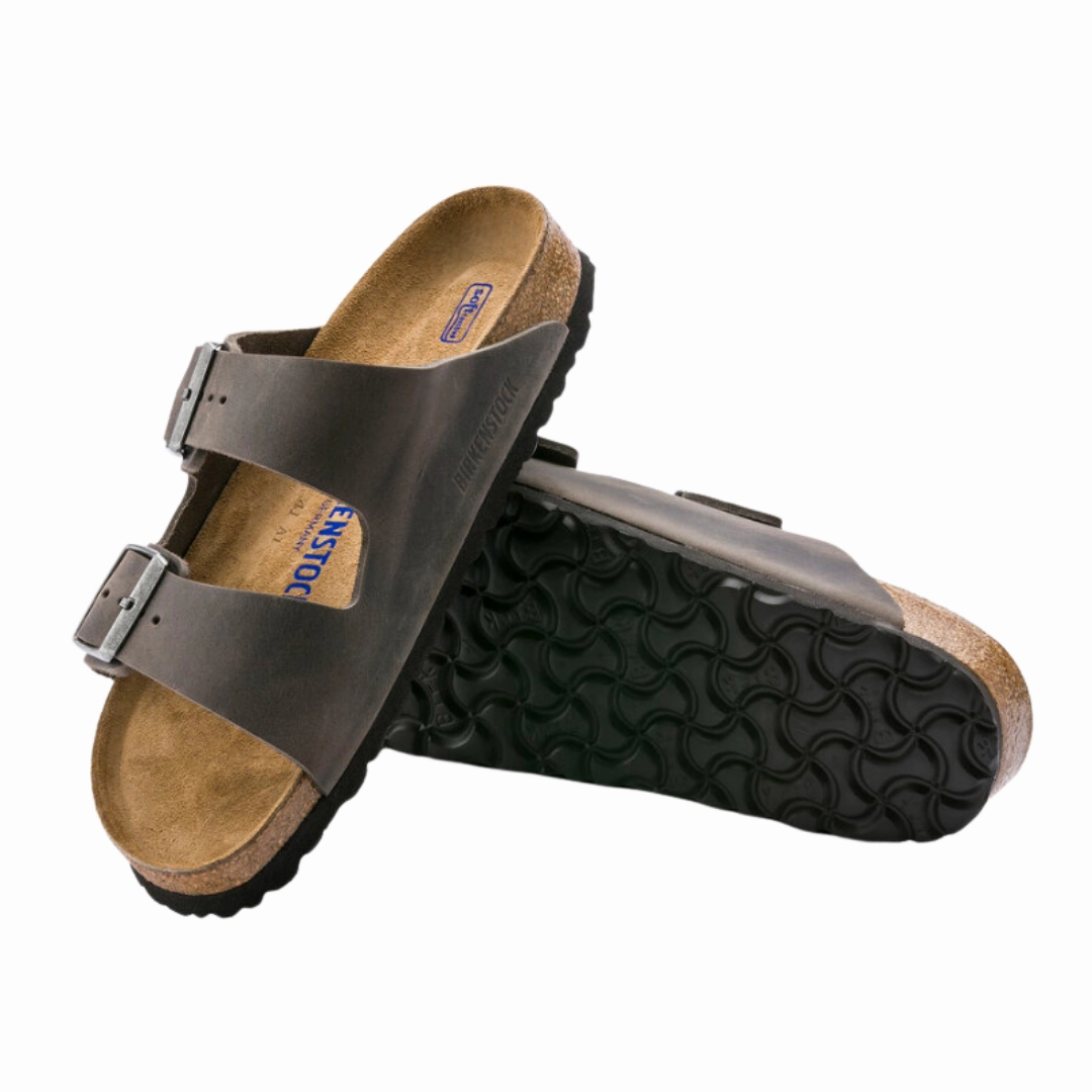 Men's Arizona Soft Footbed (Oiled Leather) - Iron Full Range Step Stable