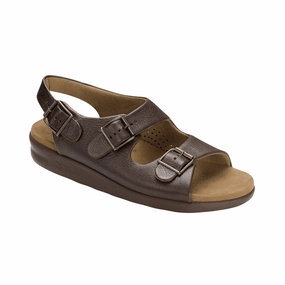 Pressure Relief Grid Design Men's Bravo Sandal - Brown (Regular Width)