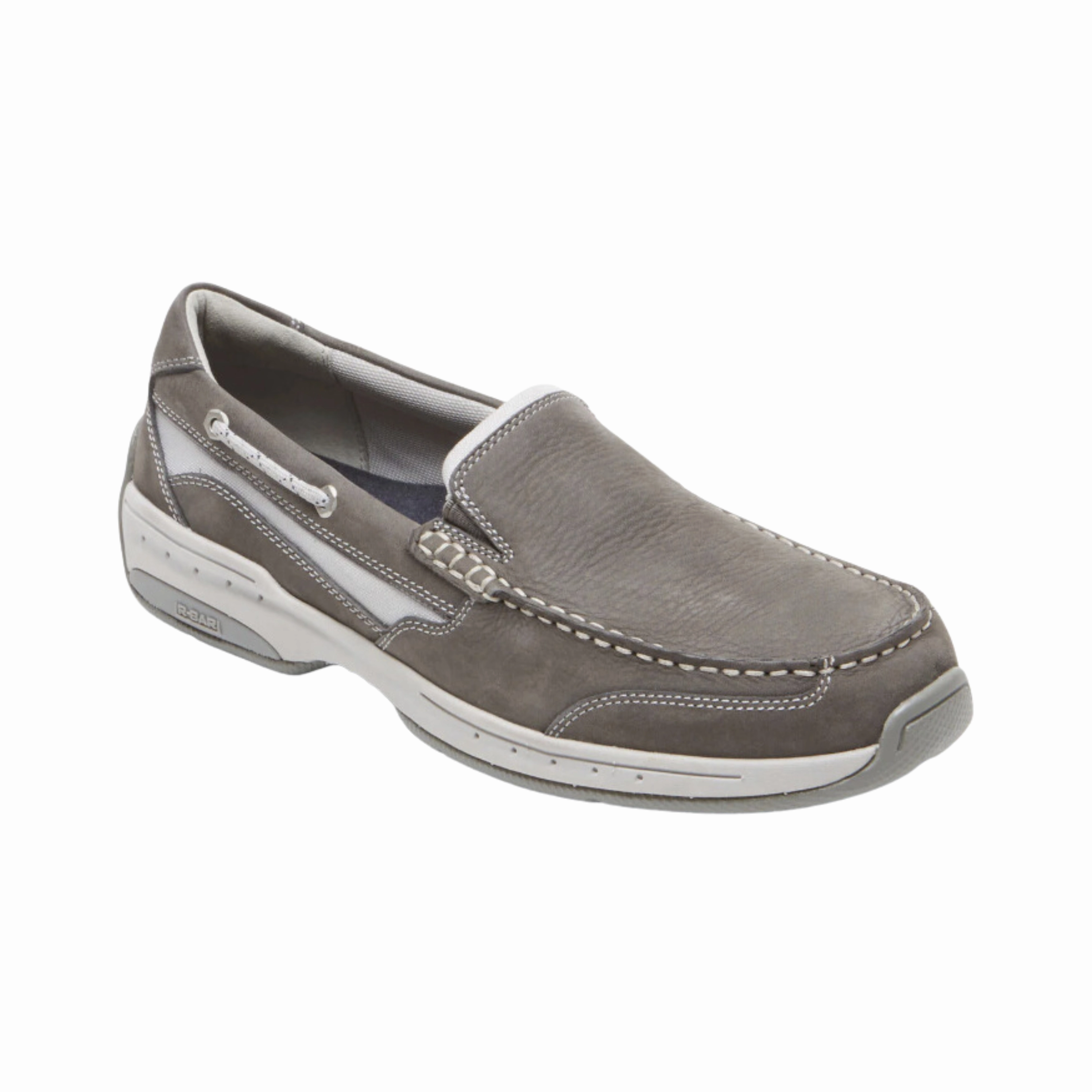 Smart Style Men's Captain Venetian Boat Shoe - Grey (D Width)