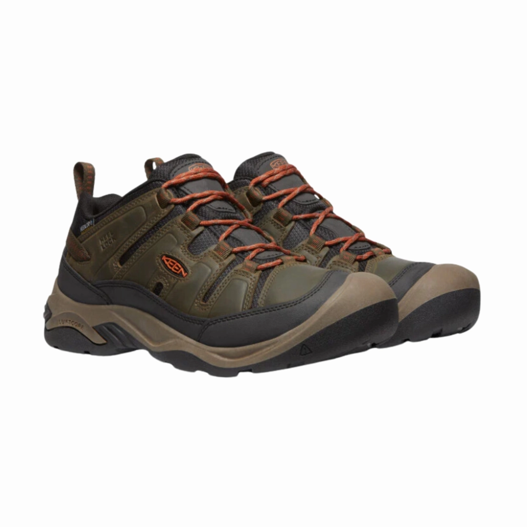 Men's Circadia Low Waterproof - Black Olive/Clay (Regular Width) Shock absorption