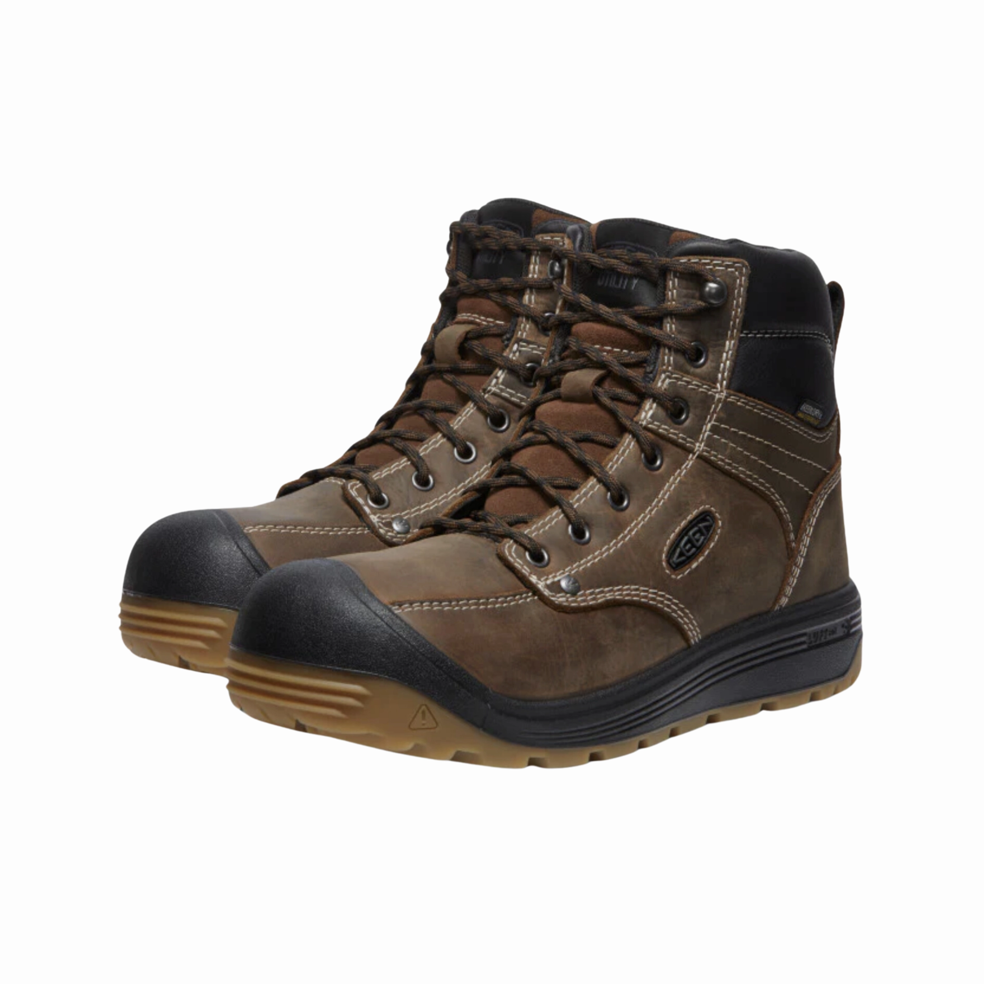 Rugged Built All Day Worker Men's Fort Wayne 6" Waterproof (Soft Toe) Boot - Dark Earth/Gum (Regular Width)