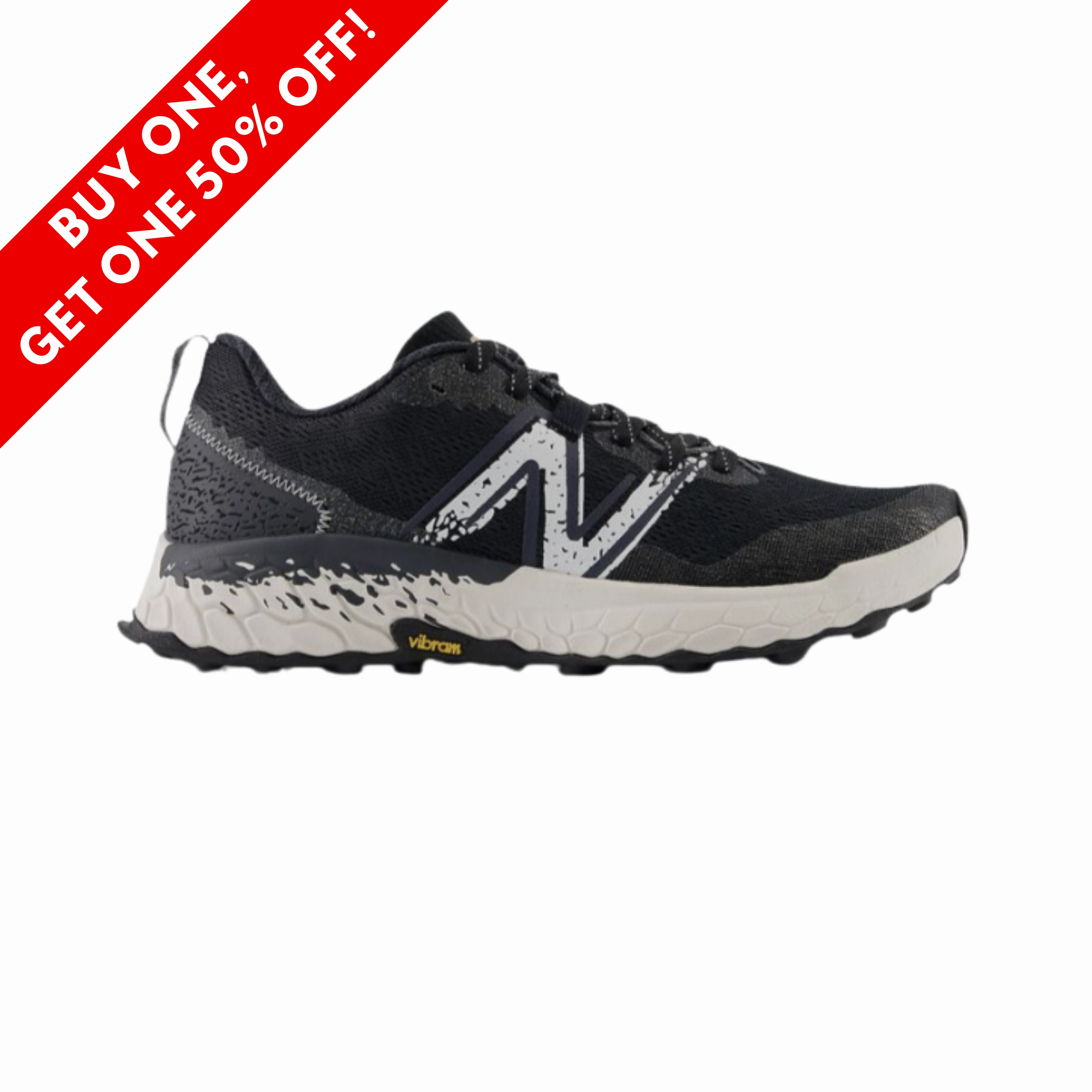 Running Men's Fresh Foam x Hierro v7 - Black Reflection with White (D Width)