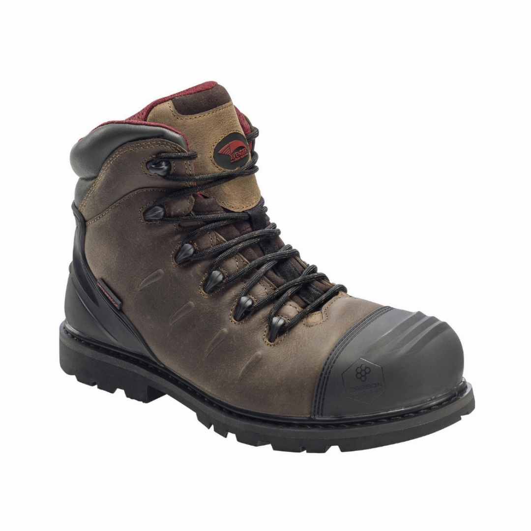 Men's Hammer 6 Inch (Carbon Toe) Boot - Brown (4E Width) Feather Light Backcountry Camper Travel Companion