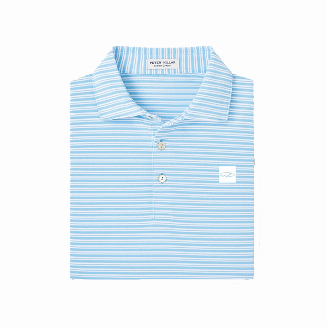 Easy Wear Active Style Men's Light Blue Double Striped Polo