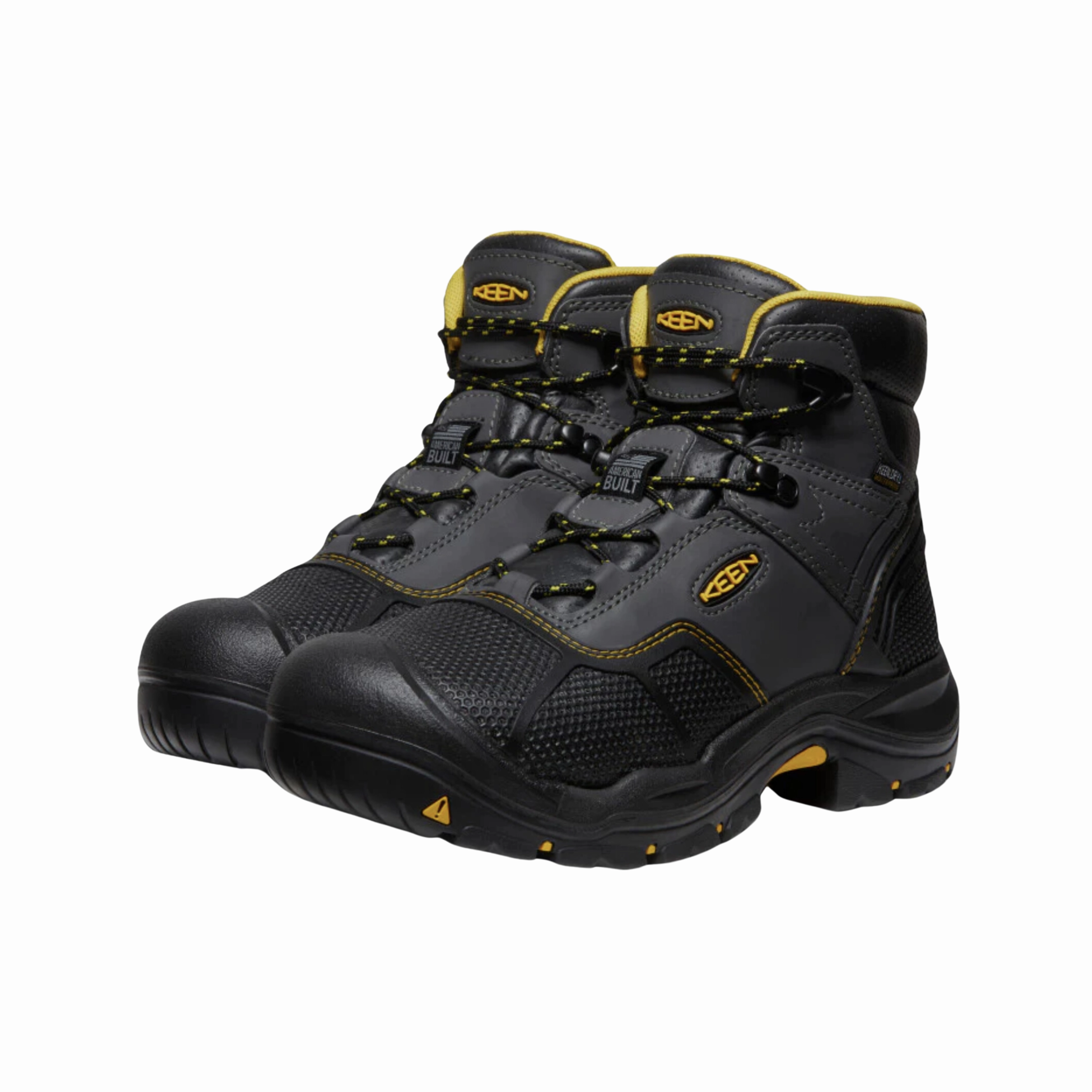 Men's Logandale Mid Waterproof (Steel Toe) Boot - Raven/Black (Regular Width) Seamless Comfort Cold Weather Commuter