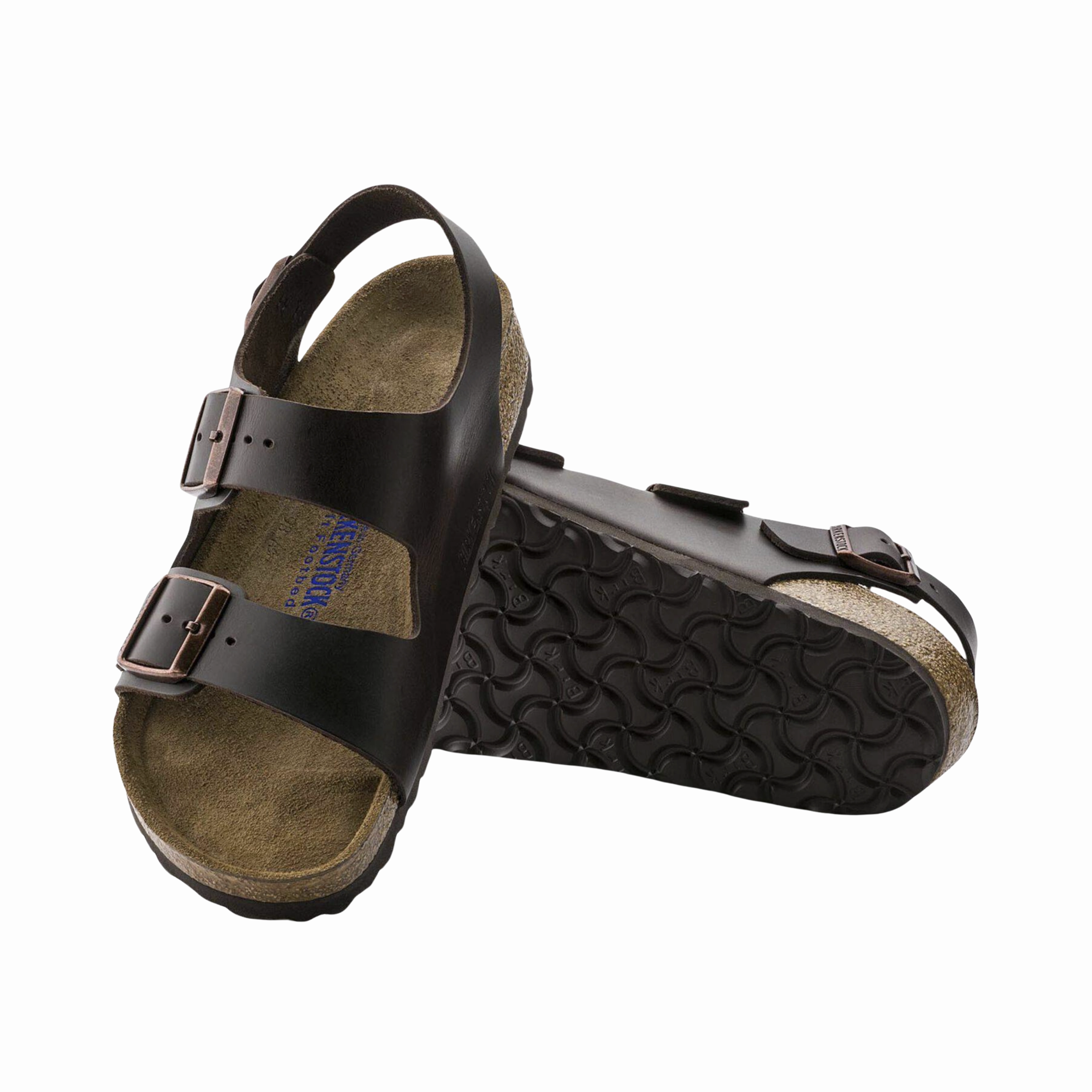 Men's Milano Soft Footbed (Smooth Leather) - Amalfi Testa Di Moro Brown Step Easy Orthopedic Support