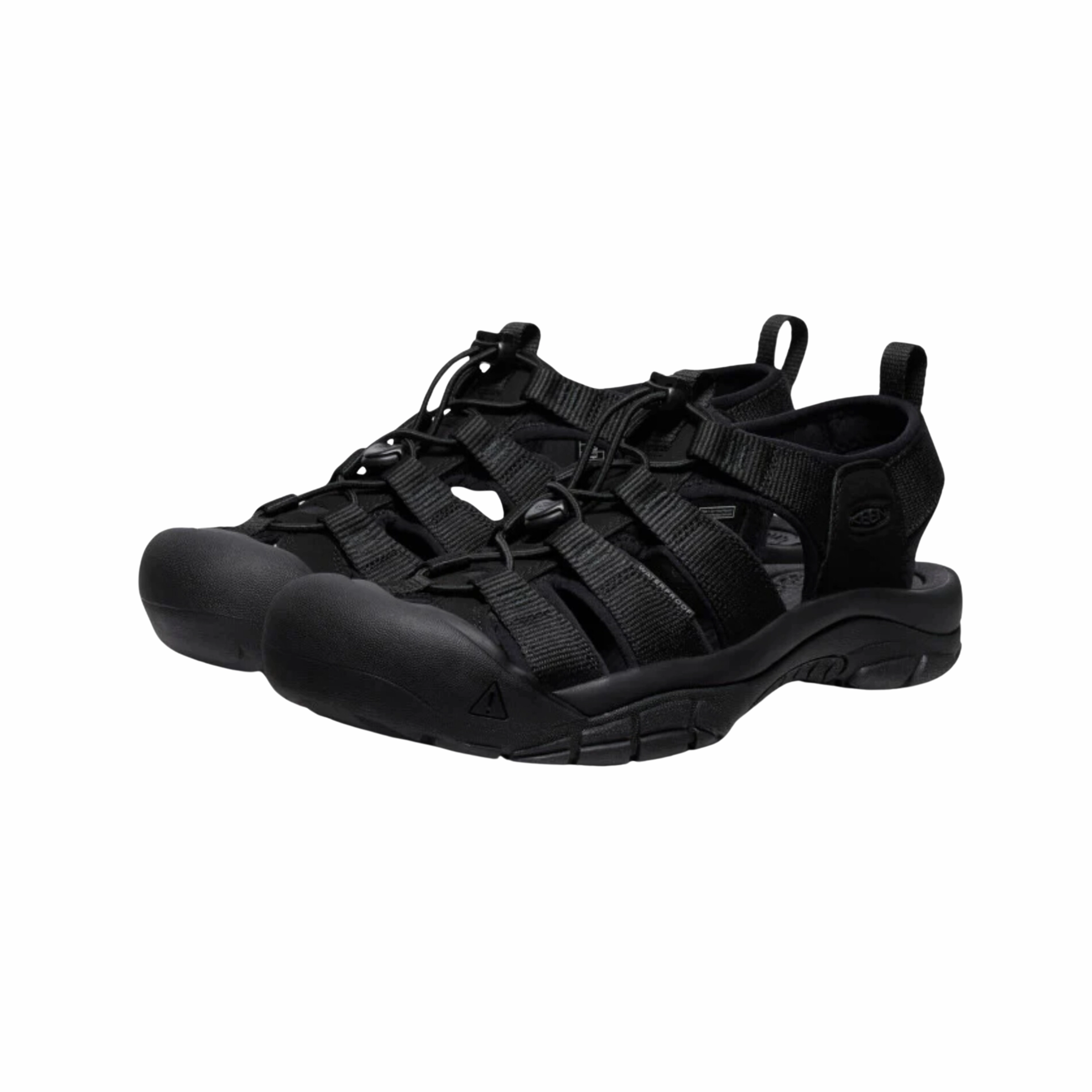 Tropical Mood Summer Adventure Men's Newport H2 Sandal - Triple Black (Regular Width)