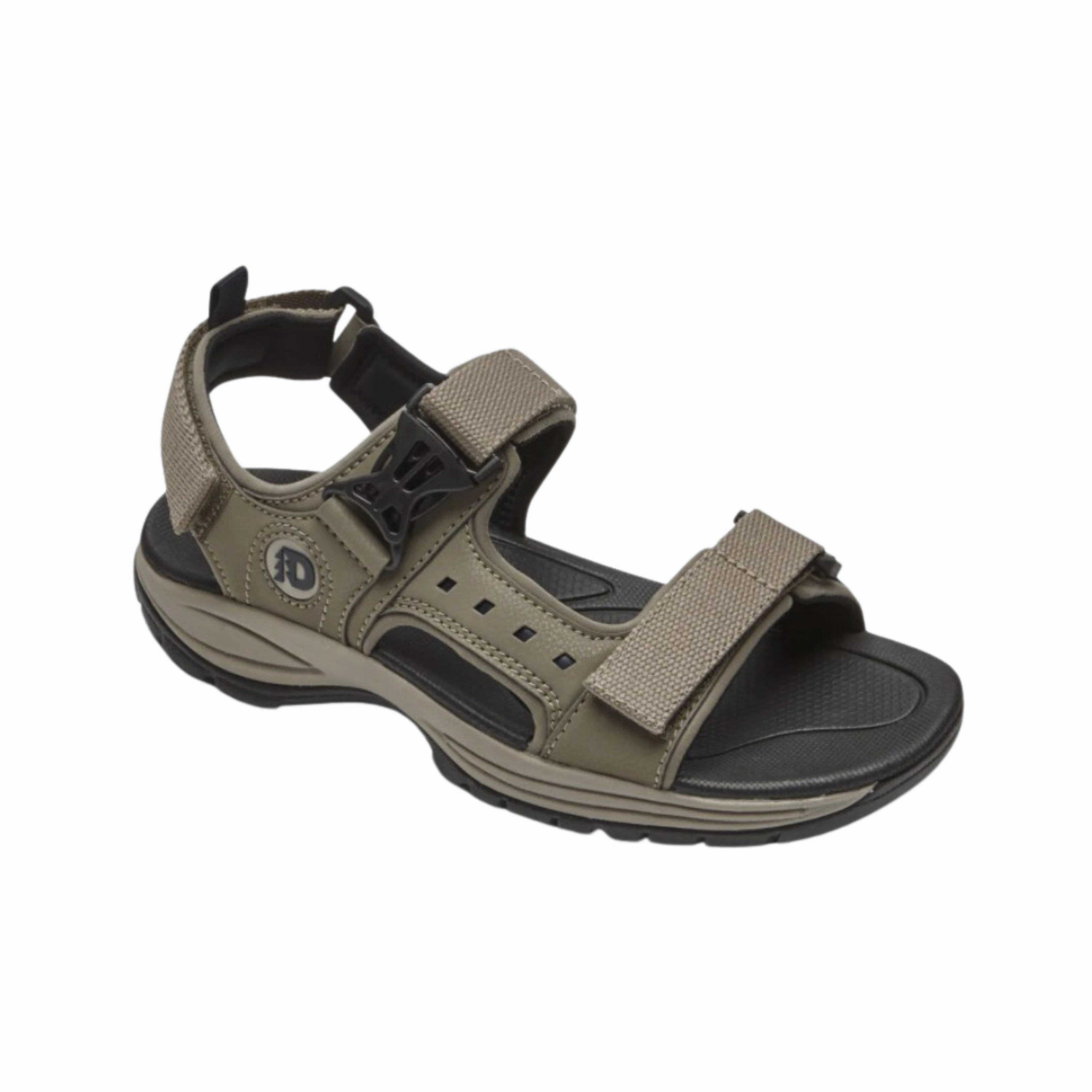 Men's Nolan Waterproof Sandal - Taupe (4E Width) footbed cushioning City Ready