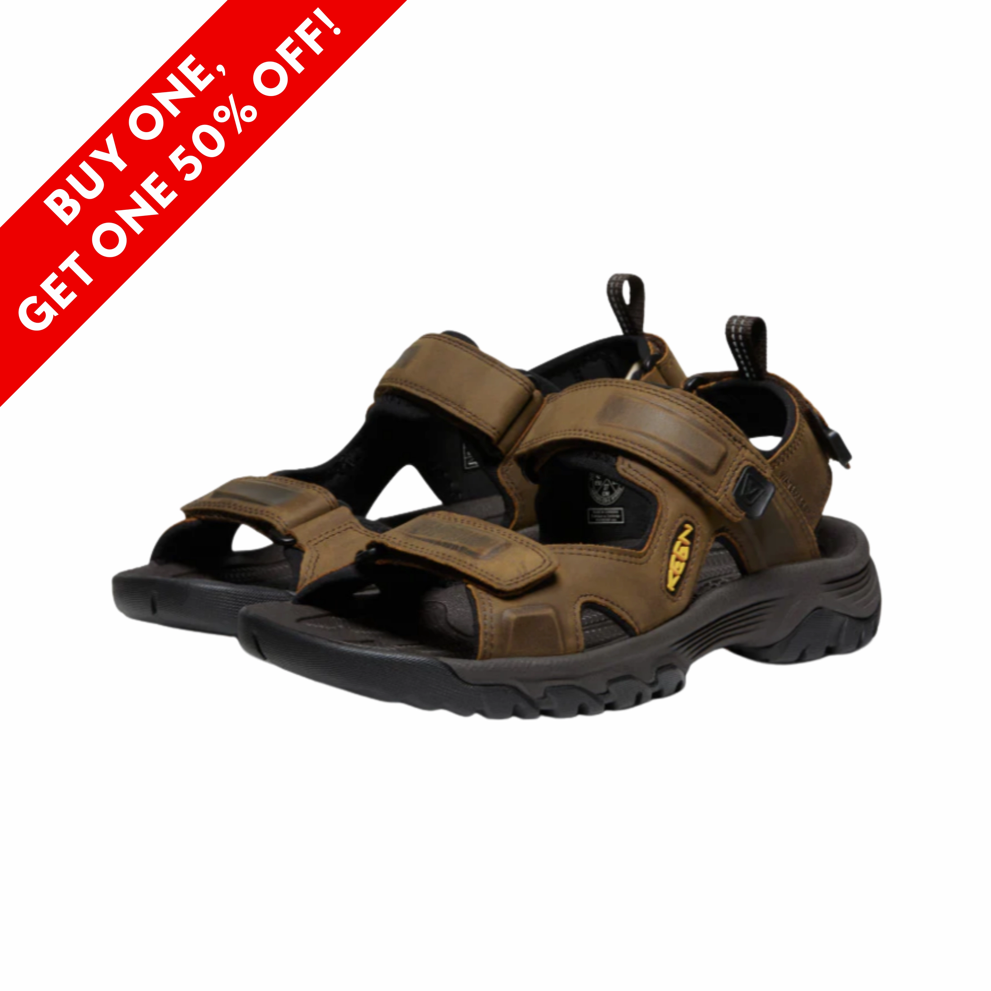 Calm Mood Chic Vibe Men's Targhee III Open Toe Sandal - Bison/Mulch (Regular Width)