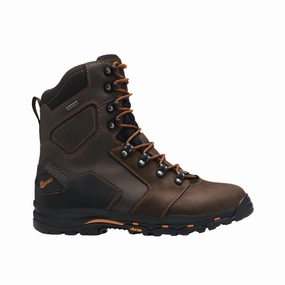Men's Vicious 8-inch (Composite Toe) NMT Boot - Brown (2E Width) Flexible Shaft Design Shock Absorbing Technology