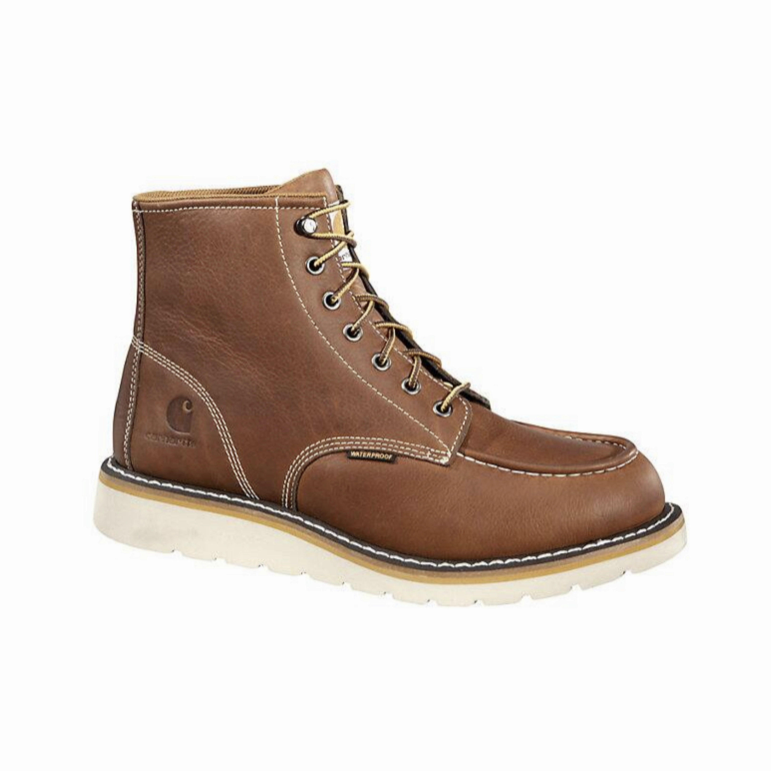 Snow Activity Men's Waterproof 6-inch Moc Toe Wedge Boot - Soft Tan (Regular Width)