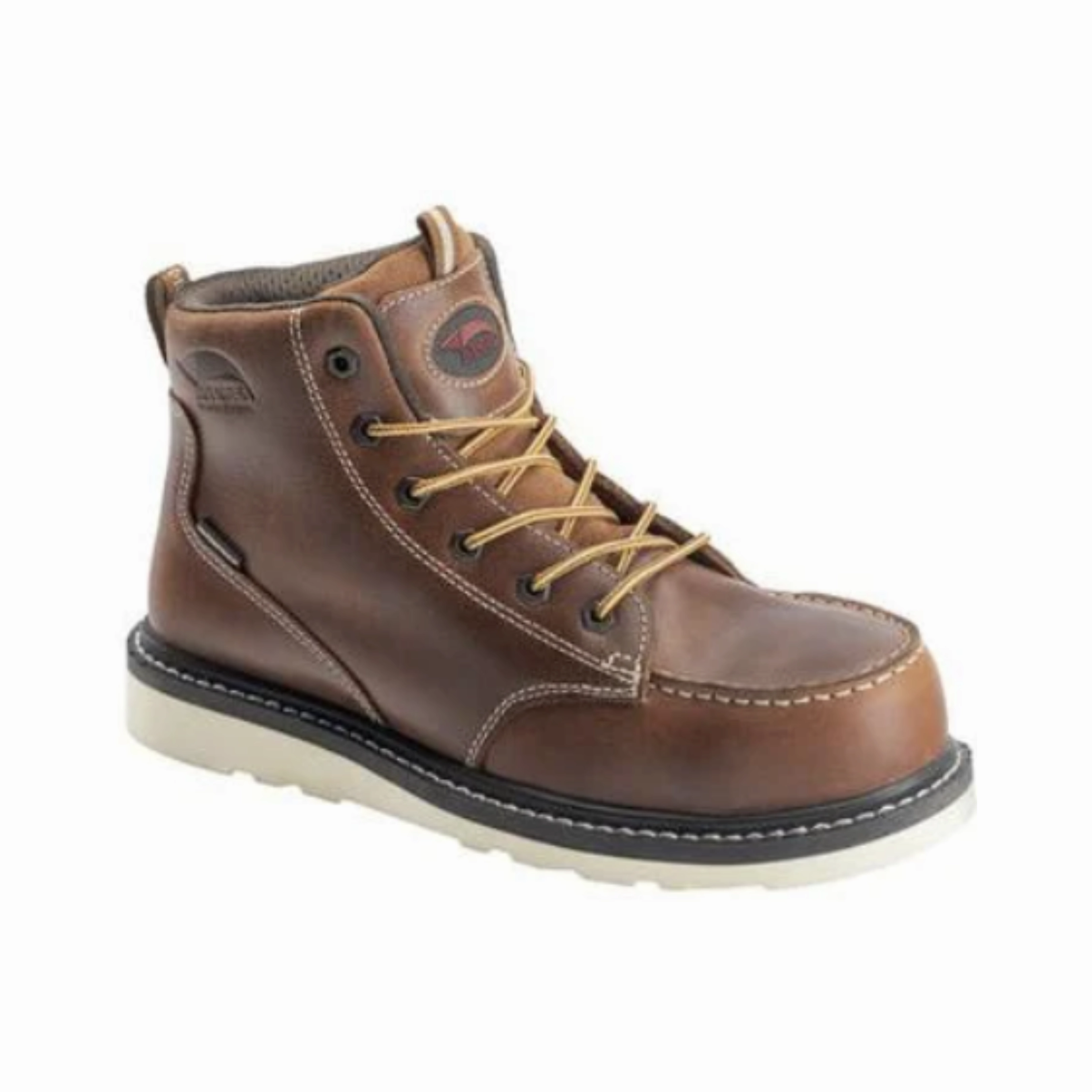 Men's Wedge Moc Carbon Nano Toe - Tobacco (D Width) Trail Ready Footwear Padded Interior Outdoor Explorer