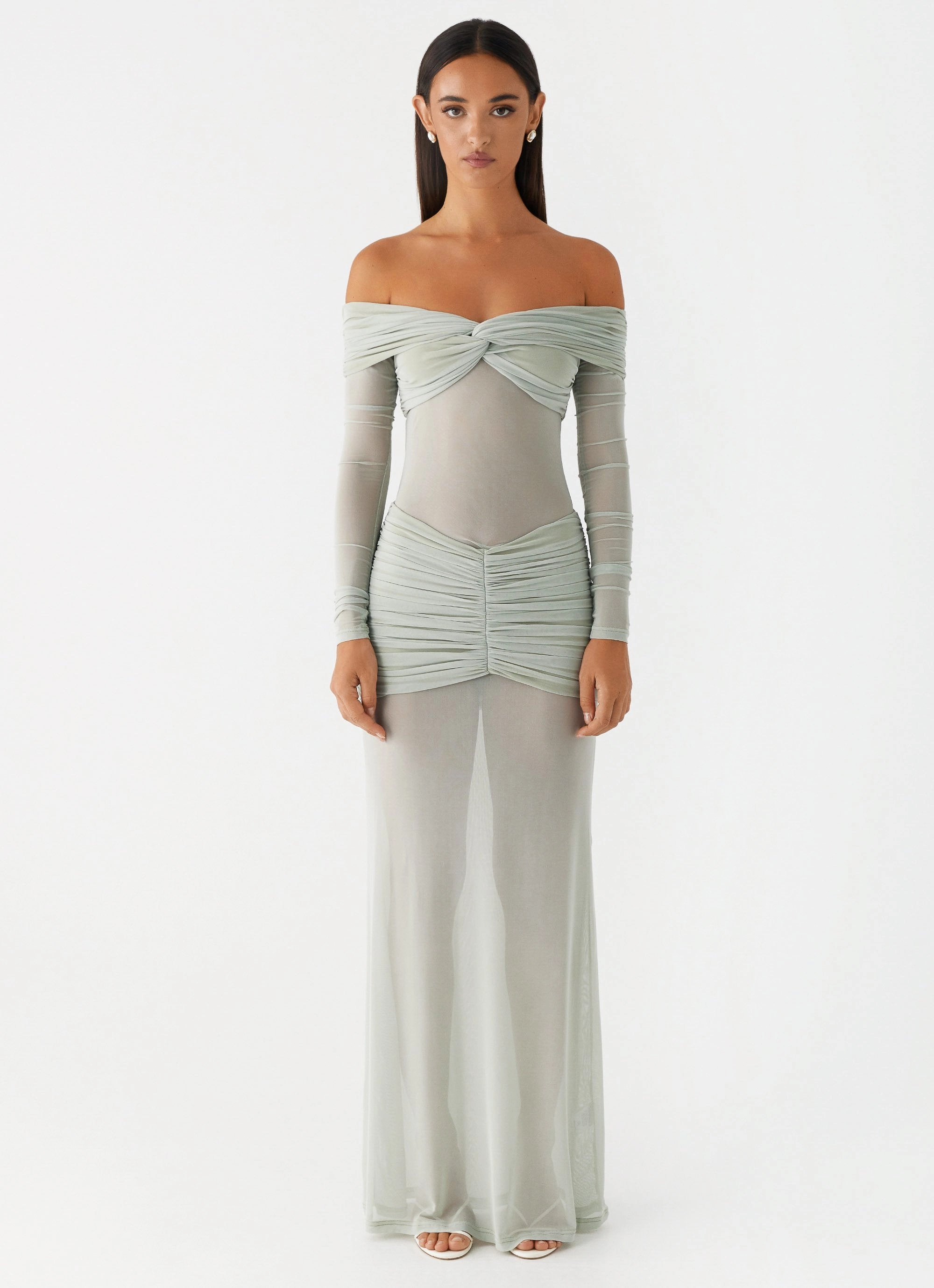 Unique Cut Mercy Maxi Dress - Sage