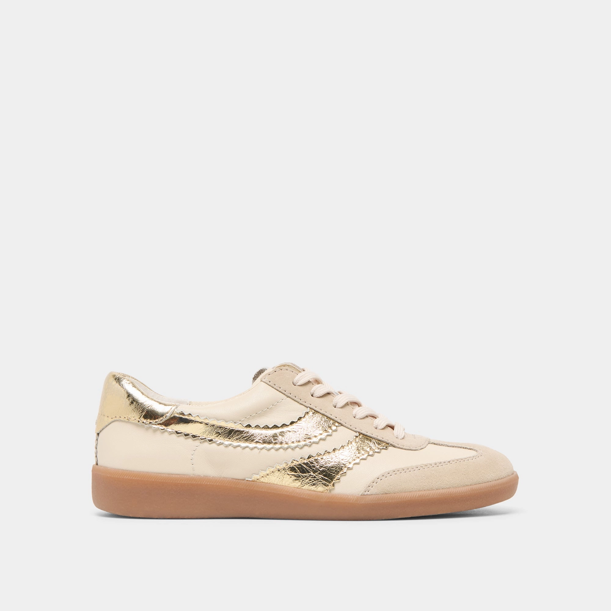MERIT SNEAKERS WHITE GOLD LEATHER Thermal Regulating Interior