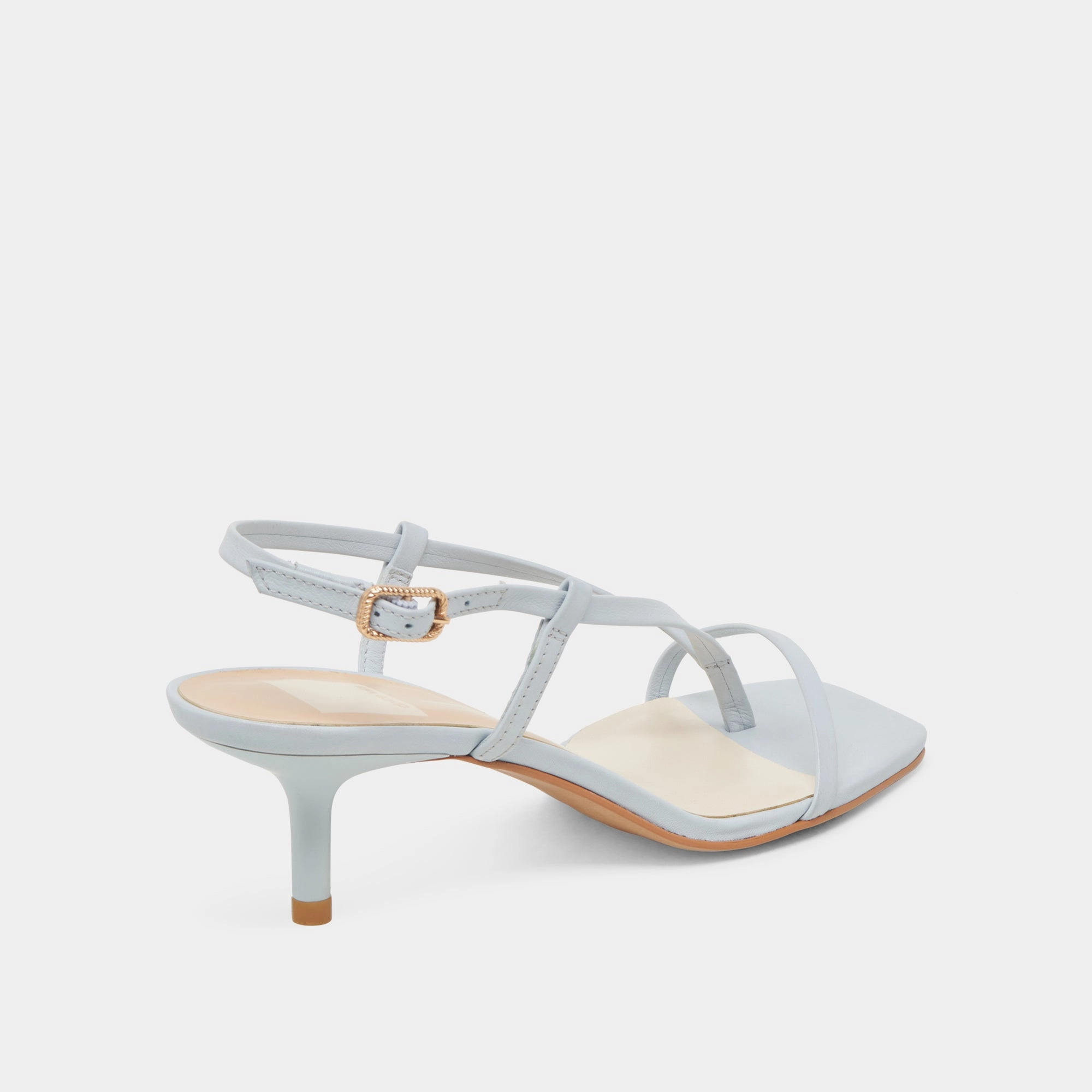 Minimalist Style LAURY HEELS ICE BLUE LEATHER