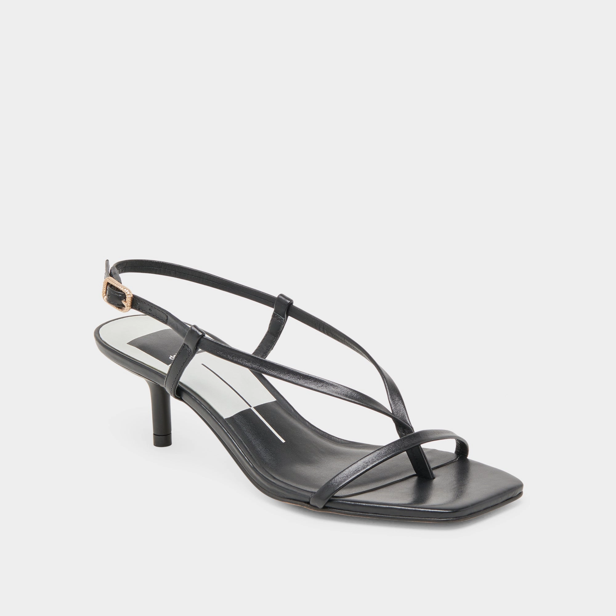 Confident Step Perfect Pick LAURY HEELS BLACK LEATHER