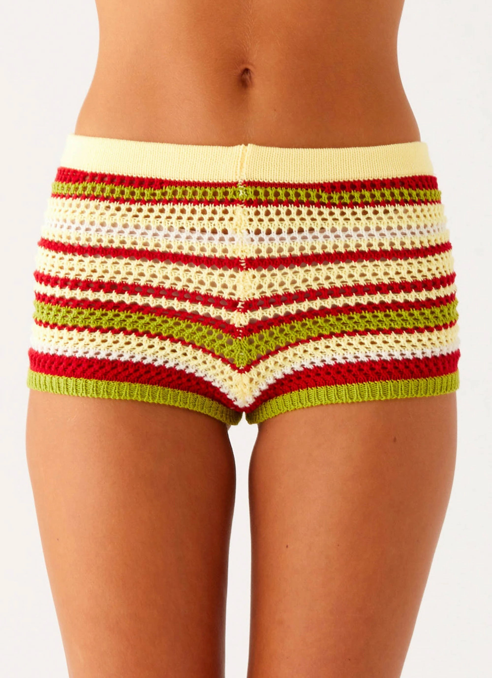runners Mid Rise Miffy Mini Shorts - Yellow Multi