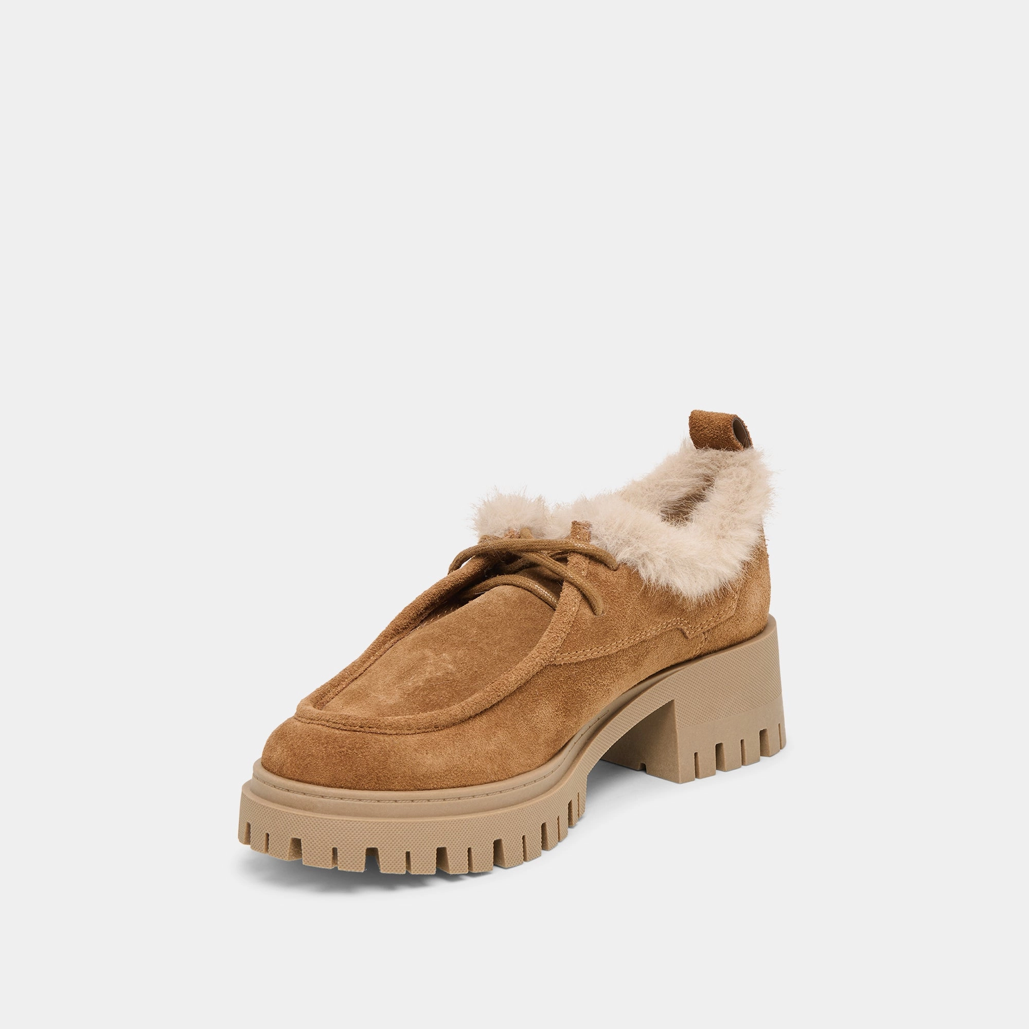 MILZA PLUSH LOAFERS LT BROWN SUEDE Performance Support