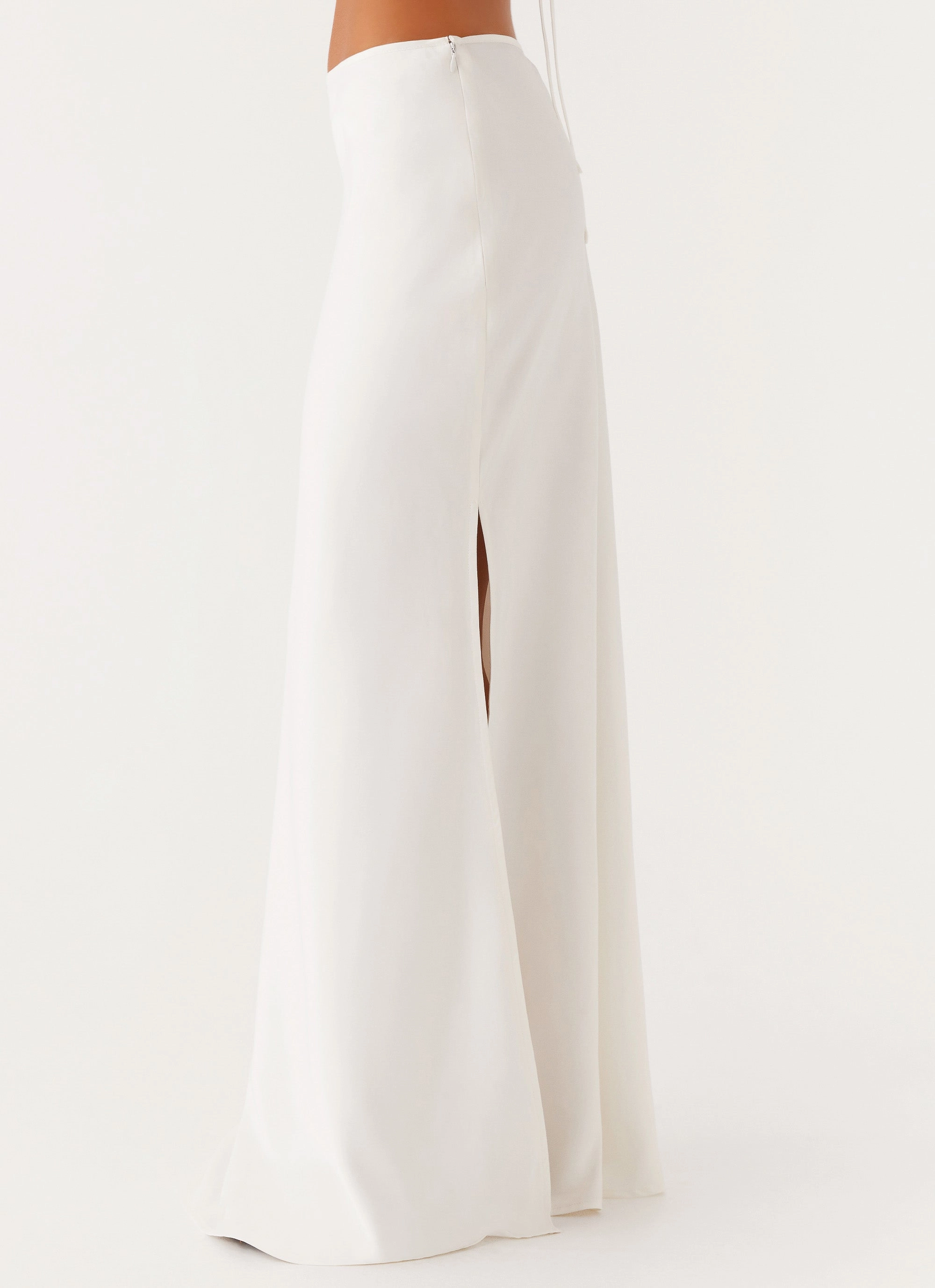 Mina Satin Maxi Skirt - White Chill Wear Light Mood