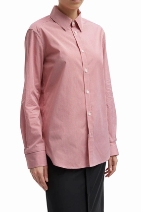 Mini Check Slim Shirt Fashion Forward Design Soft touch finish