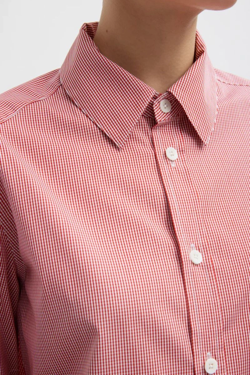 Light Wear Mini Check Slim Shirt