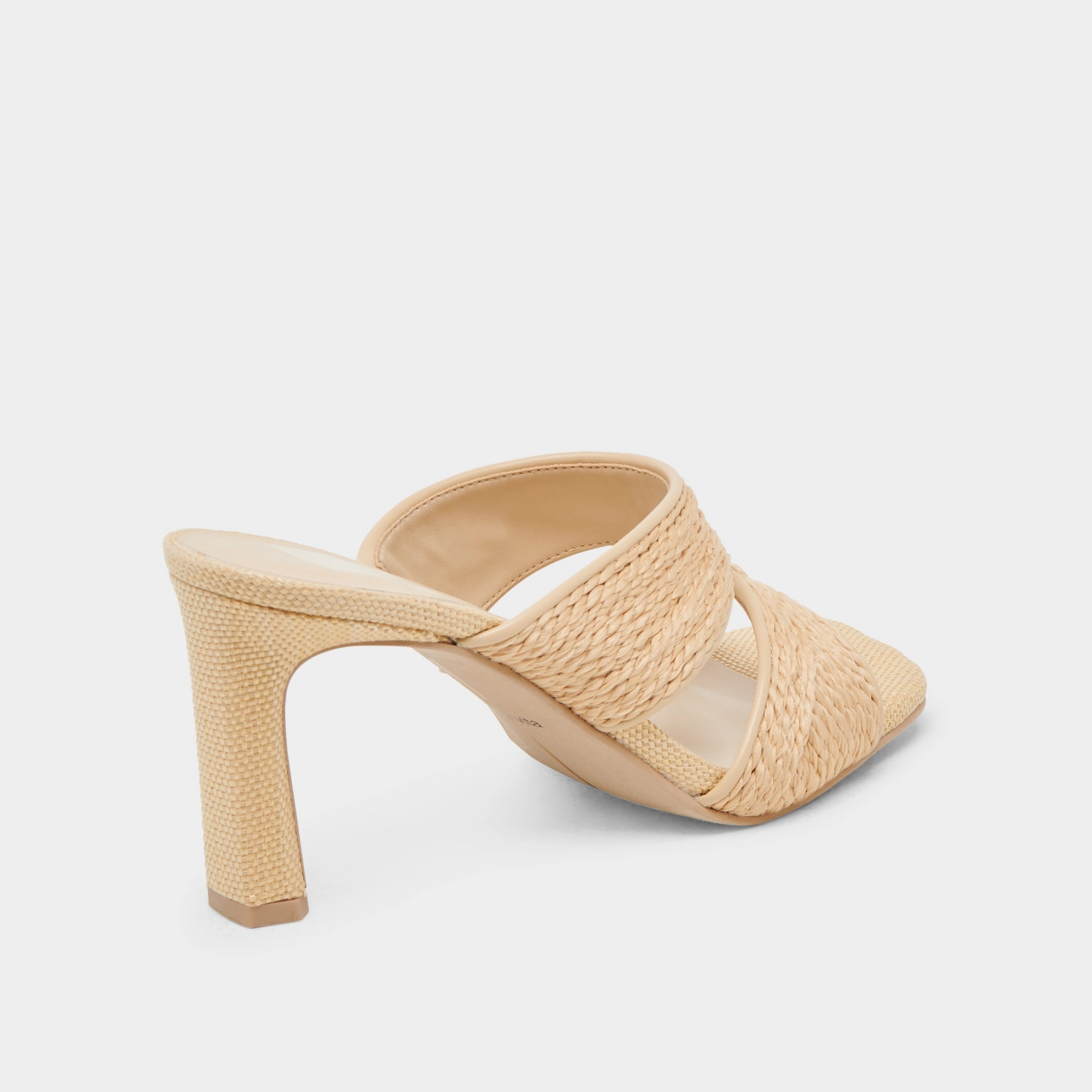 Date night GITEL WIDE HEELS LT NATURAL RAFFIA