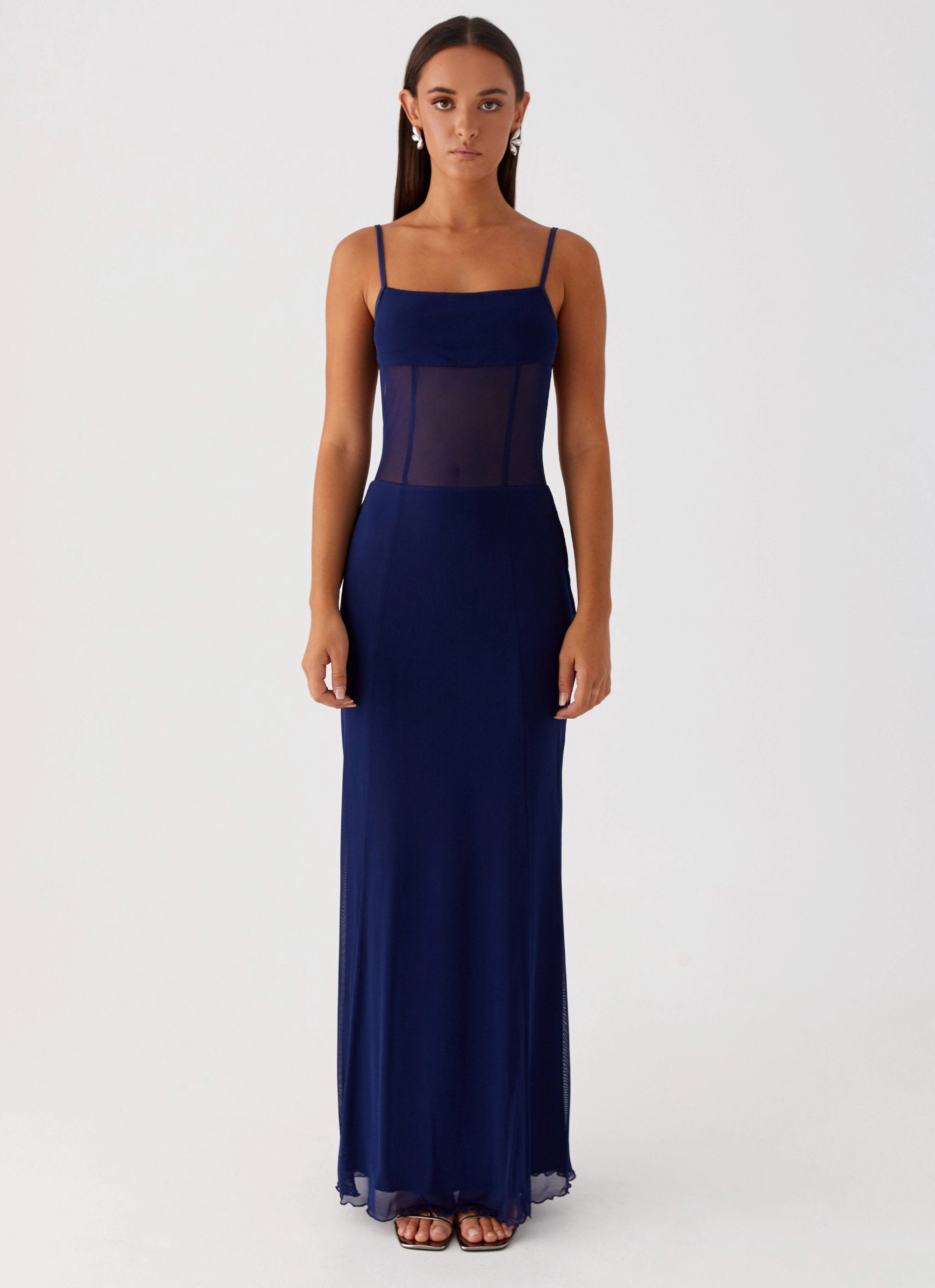 Miranda Maxi Dress - Navy cut out