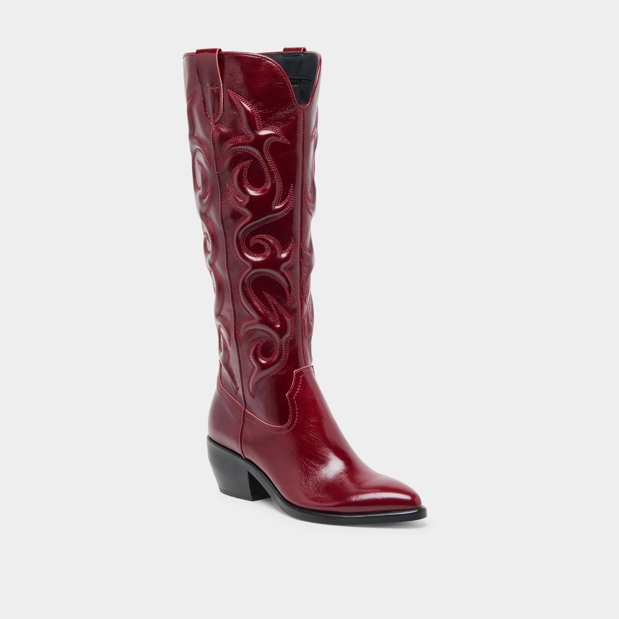MIRLA BOOTS OXBLOOD LEATHER reinforced sole
